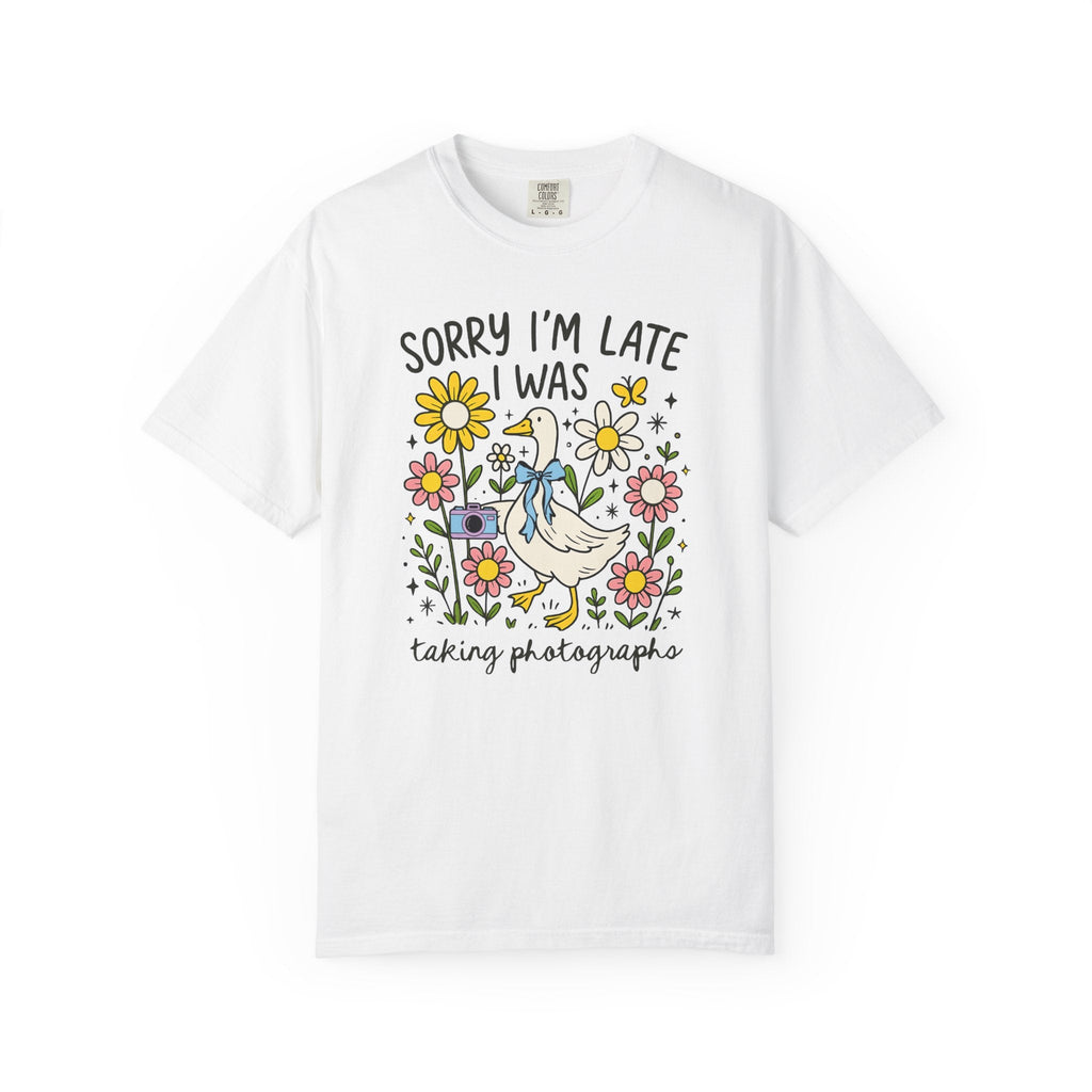 Wedding Photographer Tee Shirt for Animal Lover Who Loves Flowers, Photography Major Gift, Cottagecore Silly Goose Tee, Mom Who Loves Photos - Opal and June