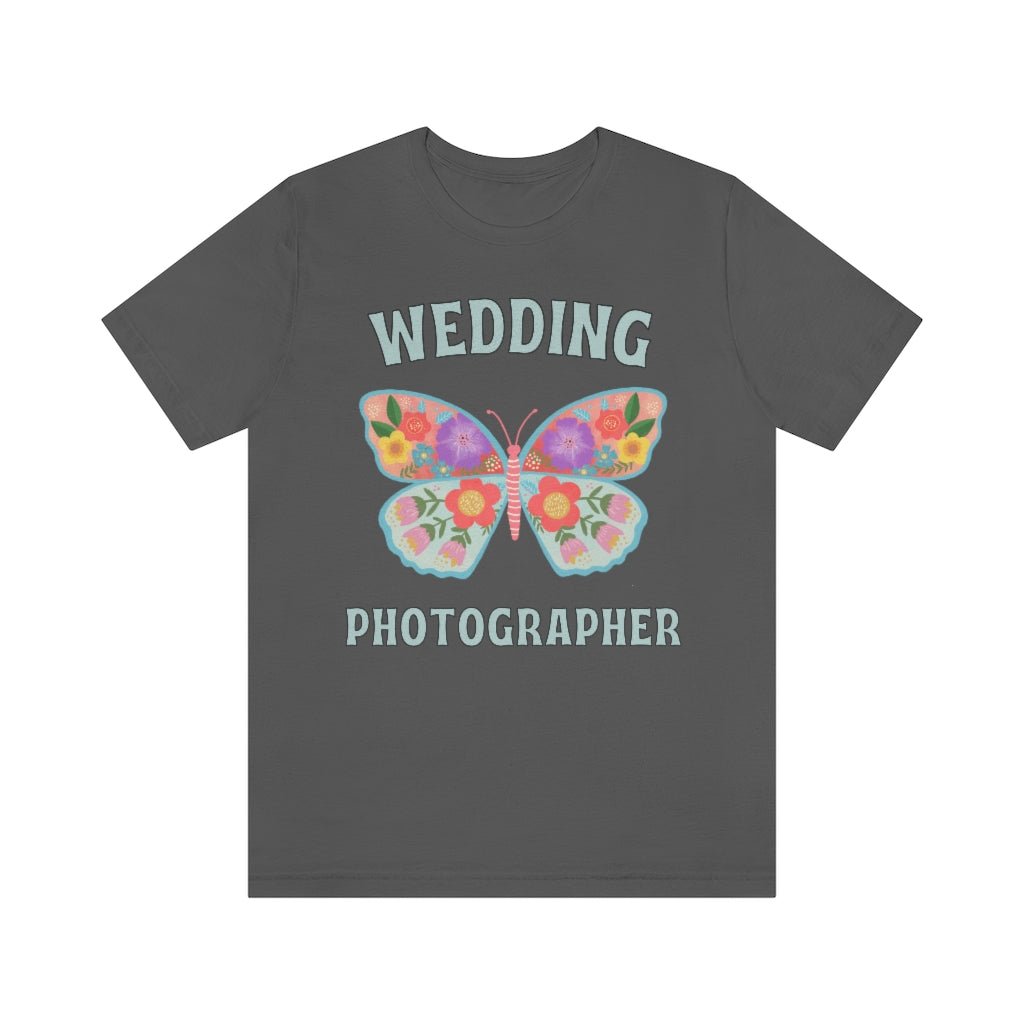 Wedding Photographer Tee Shirt: Retro Butterfly - Opal and June