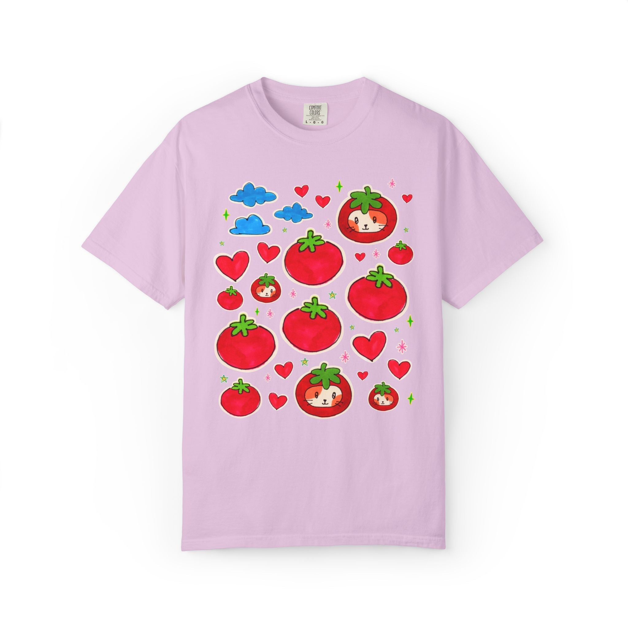 Weird Cat Mom Cat Dad Tomato Lover Tee Shirt: Funny Kitschy Kitten T-Shirt for Friend Who Loves Cats, Cute Birthday Gift for Gardener - Opal and June