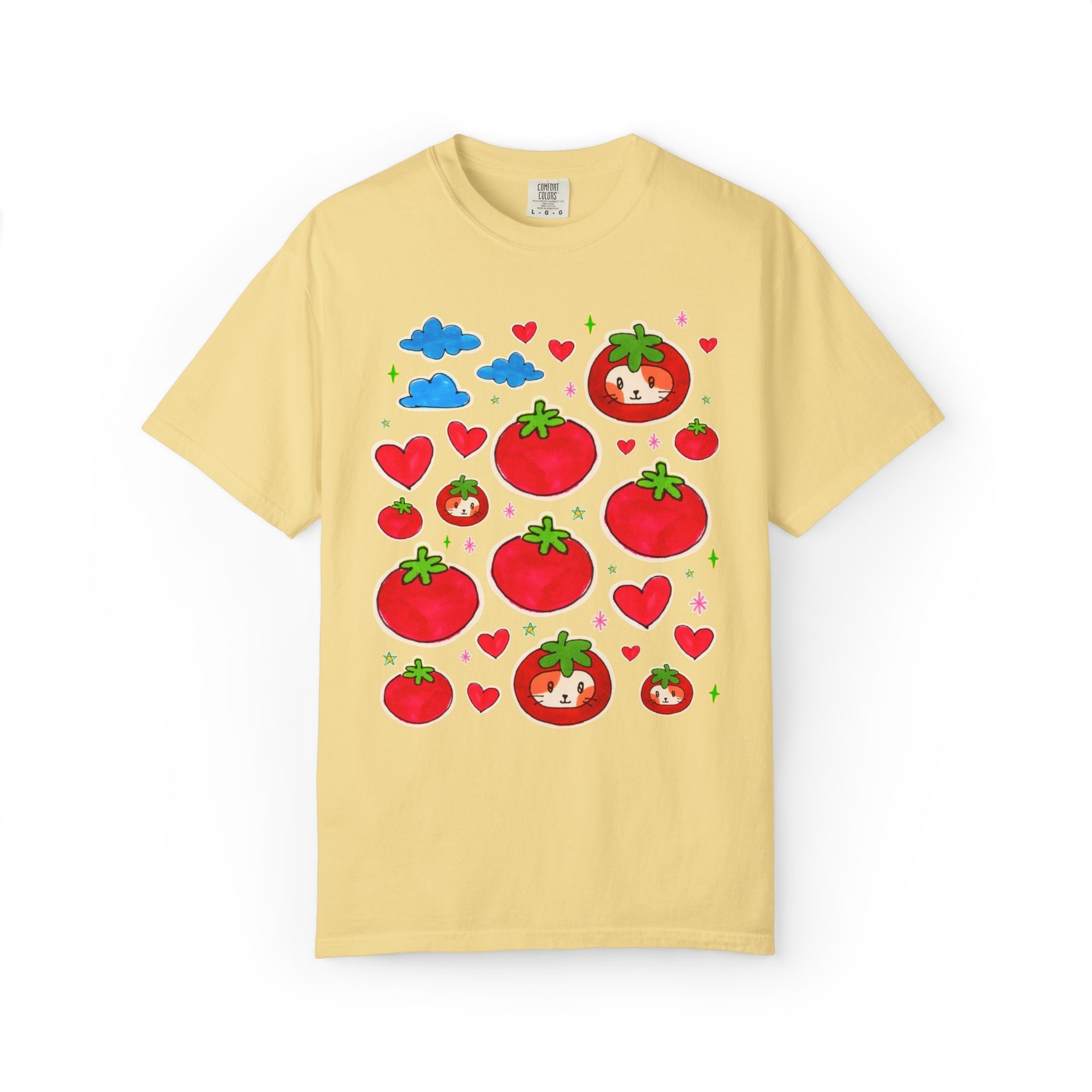 Weird Cat Mom Cat Dad Tomato Lover Tee Shirt: Funny Kitschy Kitten T-Shirt for Friend Who Loves Cats, Cute Birthday Gift for Gardener - Opal and June