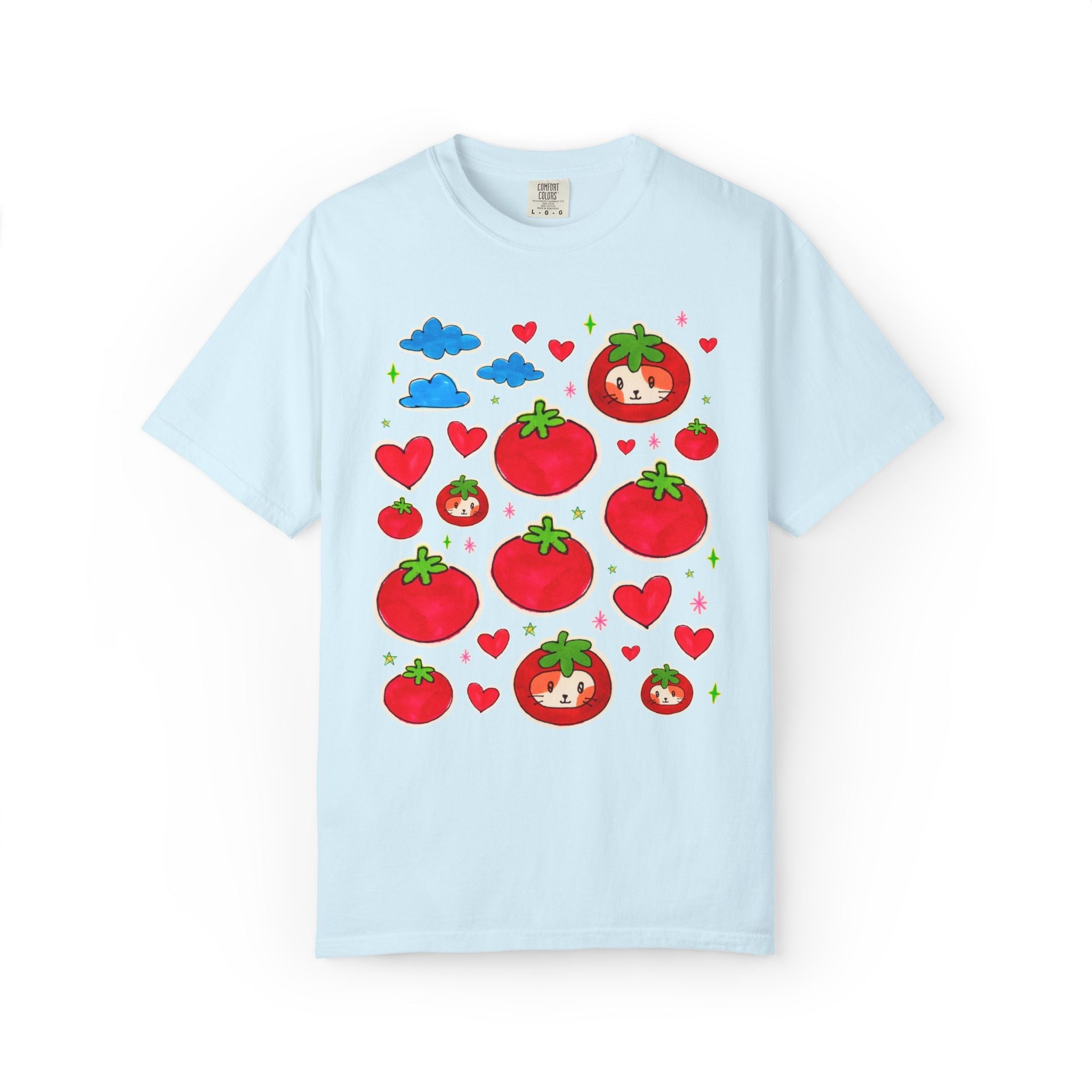 Weird Cat Mom Cat Dad Tomato Lover Tee Shirt: Funny Kitschy Kitten T-Shirt for Friend Who Loves Cats, Cute Birthday Gift for Gardener - Opal and June