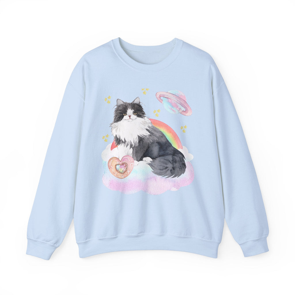 Weirdcore Cat Sweatshirt in Space - Opal and June