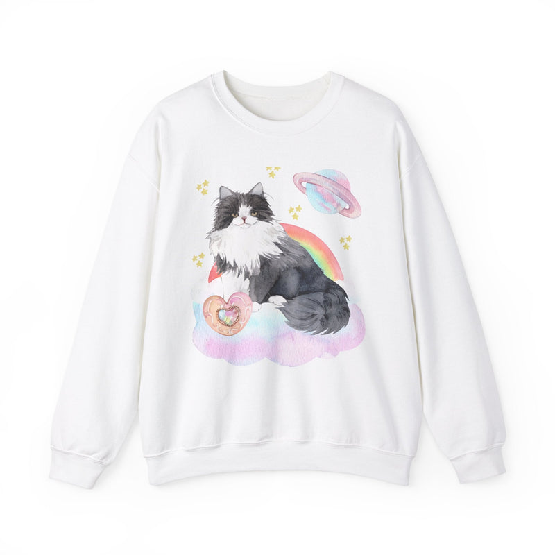 Weirdcore Cat Sweatshirt in Space - Opal and June