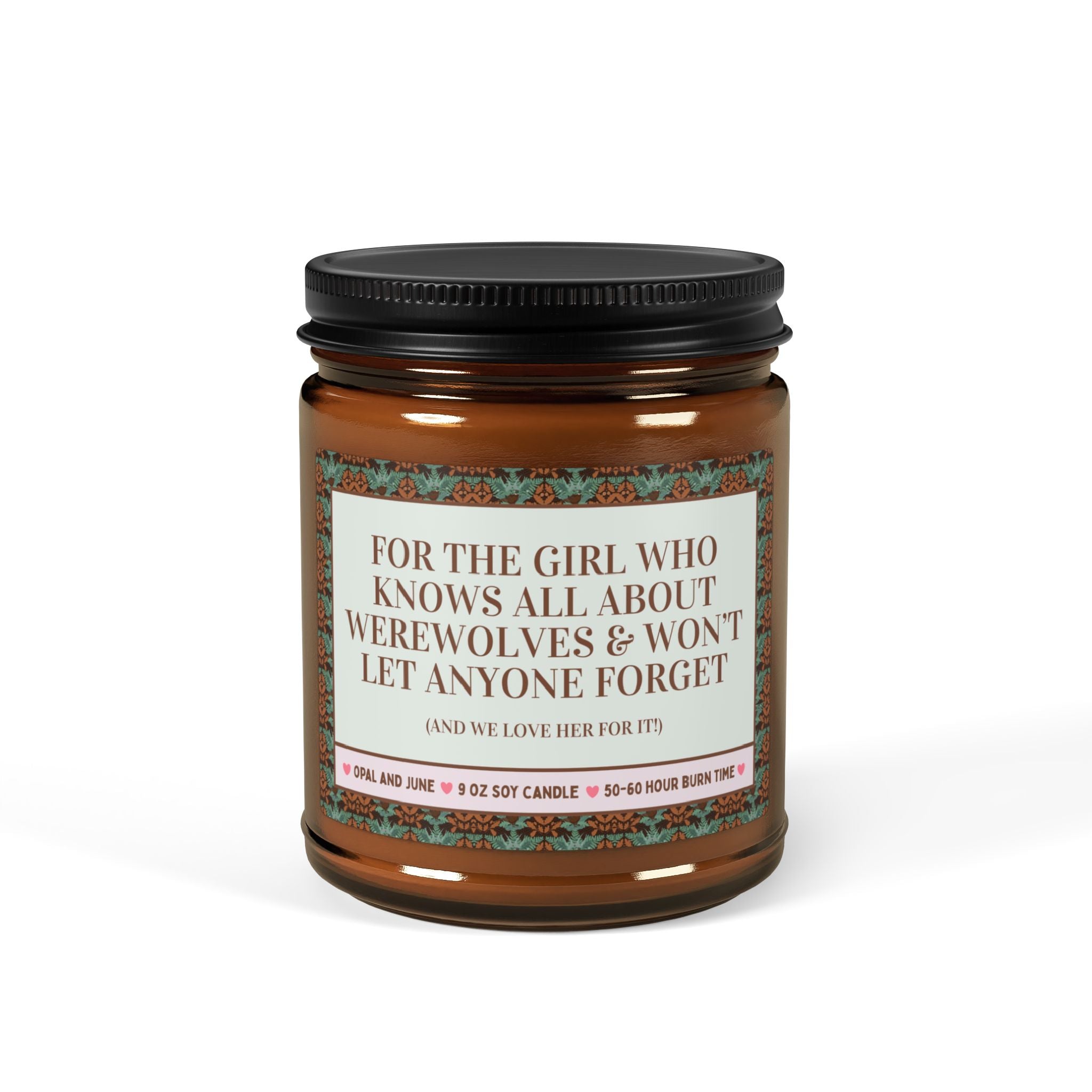 Werewolf Romance Book Lover Candle for Bookworm Who Loves Paranormal Romance: For the Girls Who Knows All About Werewolves - Opal and June