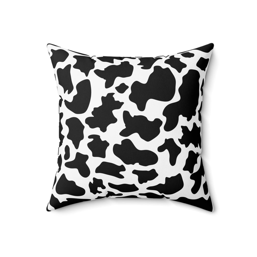 Western Halloween Pillow with Groovy Ghost Cowboy and Cow Print: Feeling Ghostly - Opal and June