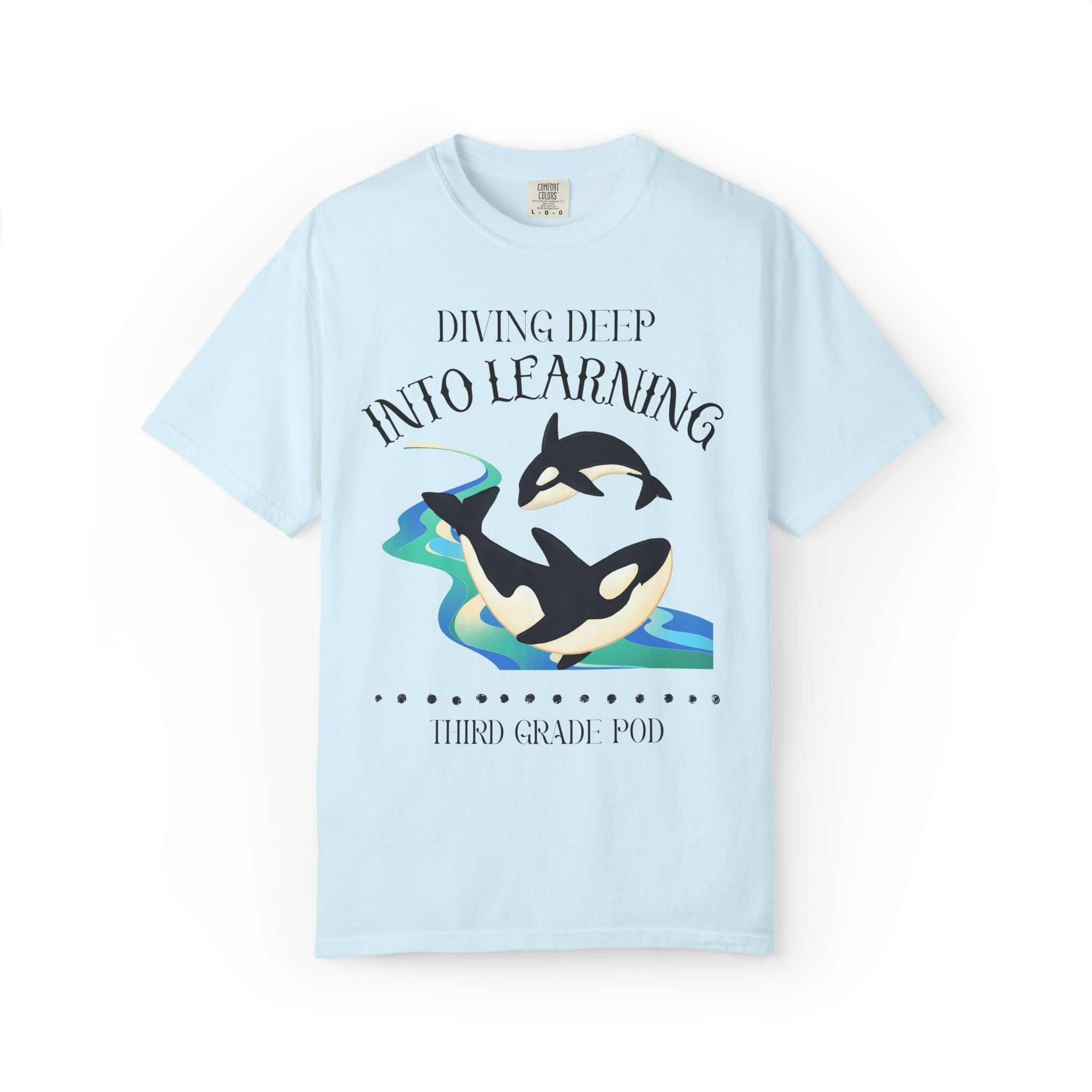 Whale Teacher Tee Shirt: Matching Animal Lover Orca Whale Tee for Elementary School Teachers and Office Staff, Grade Level Back to School T - Opal and June