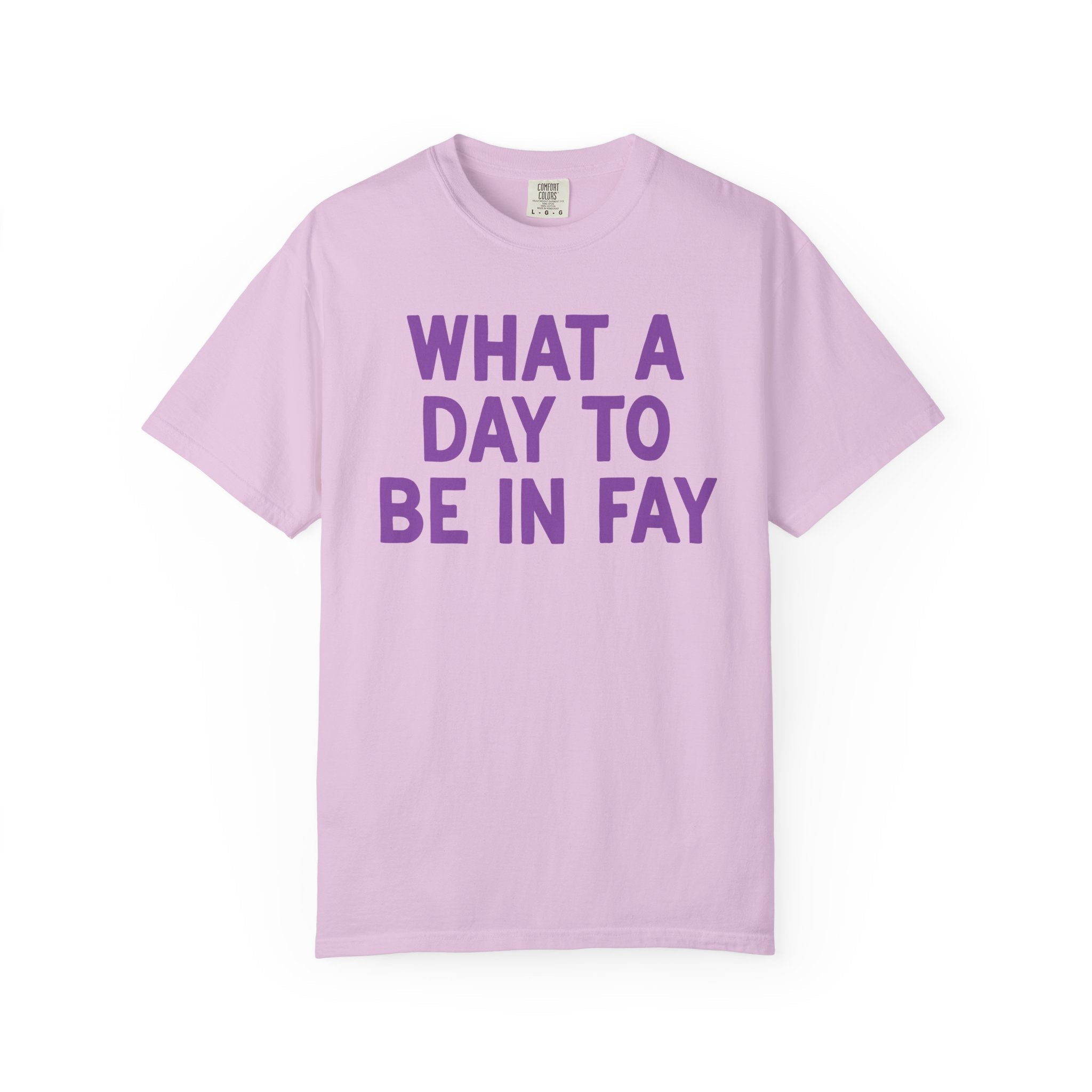 What a Day to Be in Fay Tee Shirt: Cute Fayetteville Arkansas Monochromatic T-Shirt for Friend Living in Northwest Arkansas - Opal and June