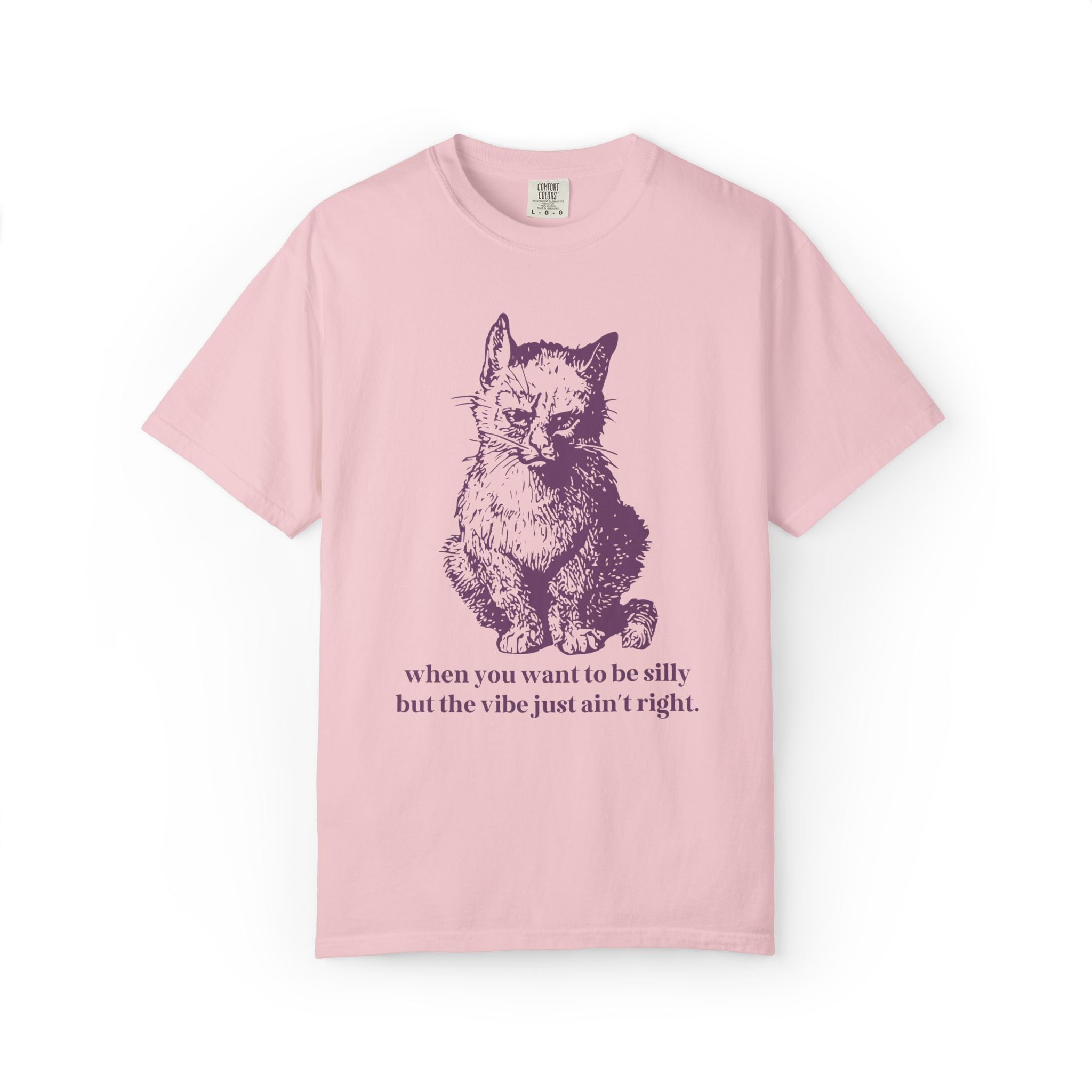 When You Want to Be Silly But the Vibe Just Ain't Right: Silly Cat Lover T-Shirt for Cat Mom or Cat Dad, Funny Animal Lover Gift for Friend - Opal and June