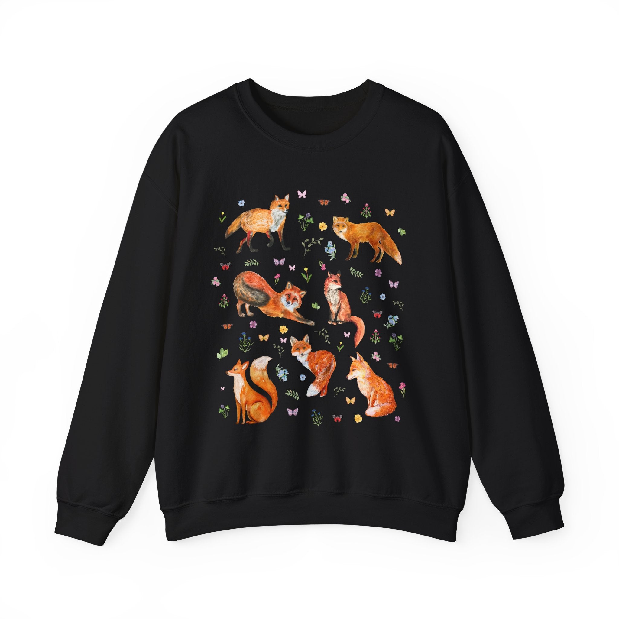 Whimsical Floral Fox Sweatshirt - Opal and June