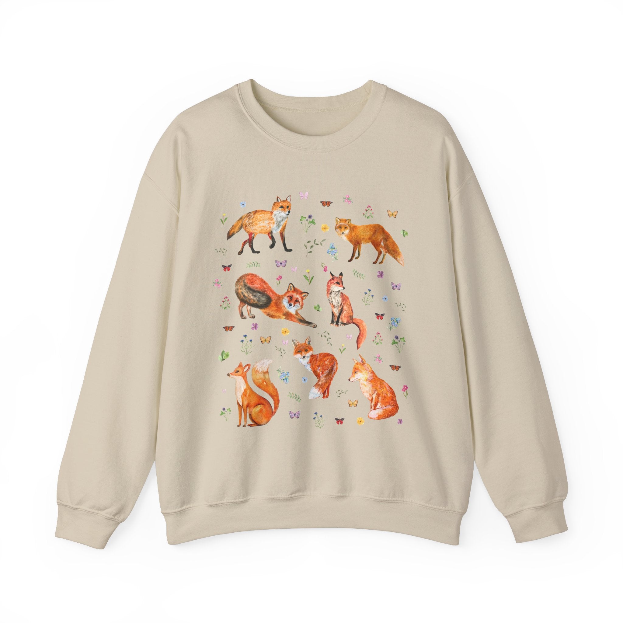 Whimsical Floral Fox Sweatshirt - Opal and June