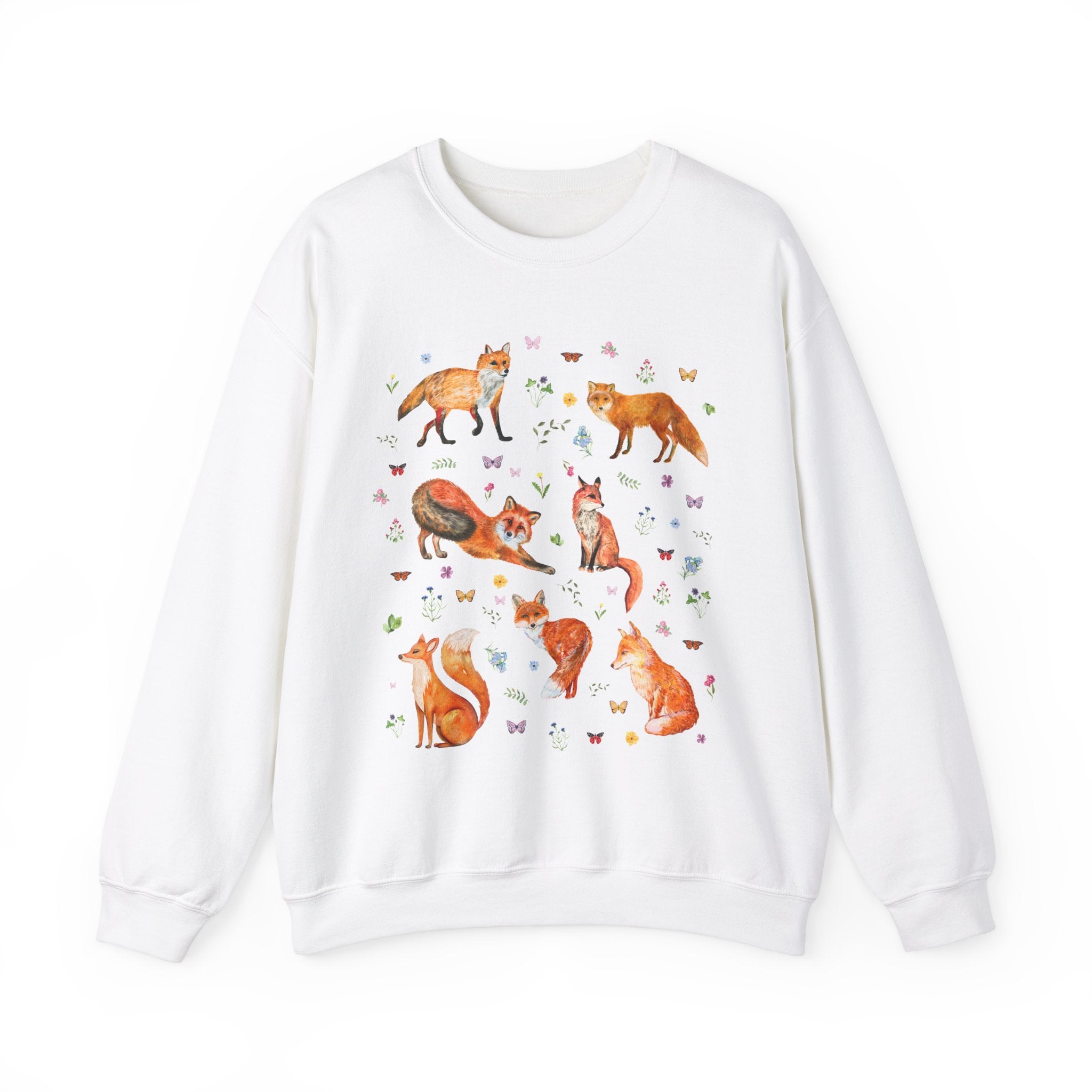 Whimsical Floral Fox Sweatshirt - Opal and June