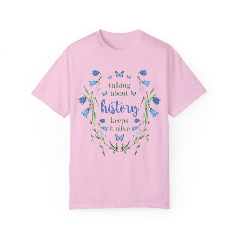 Whimsical History Shirt: Talk About History | Cottagecore Floral Tee for History Professor or History Major, Graduation Gift, History Lover - Opal and June
