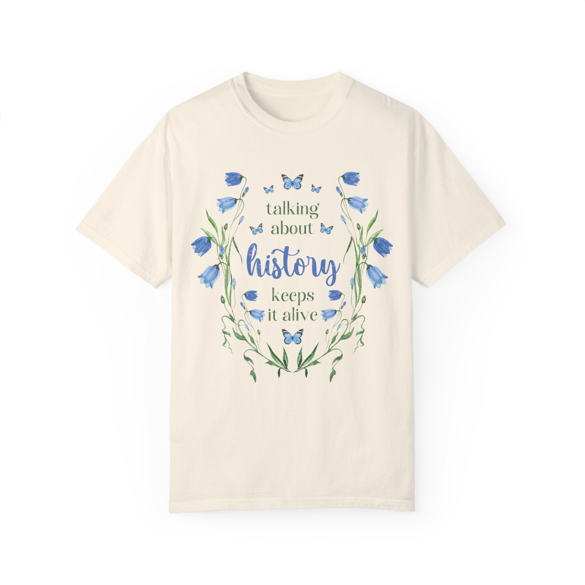 Whimsical History Shirt: Talk About History | Cottagecore Floral Tee for History Professor or History Major, Graduation Gift, History Lover - Opal and June