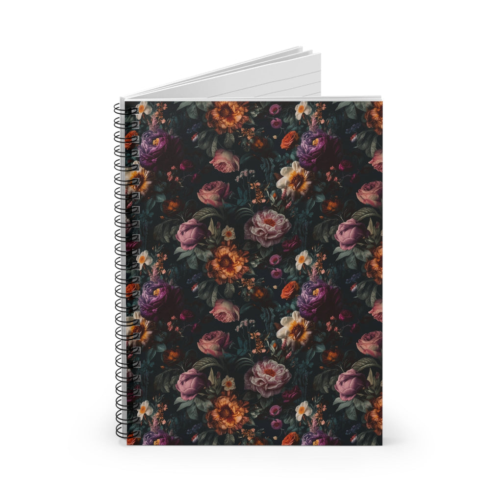 Whimsigoth Floral Notebook for Writer | Cute Gothic Journal with Flowers - Opal and June