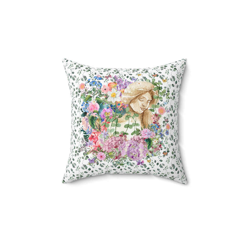 Whimsigoth Floral Pillow for Classroom or Art History Student: Cottagecore Vintage Botanical Pillow - Opal and June