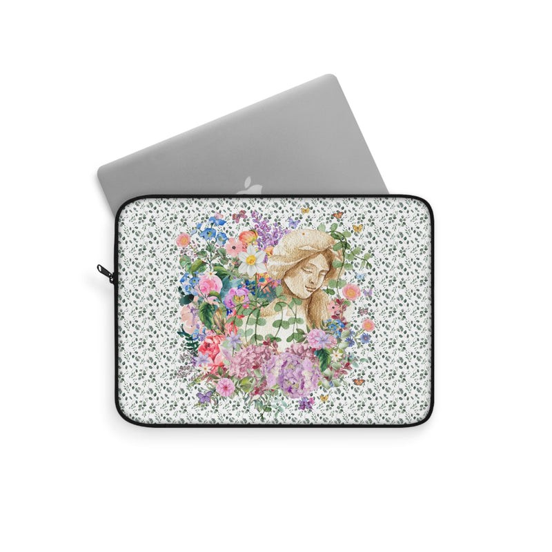 Whimsigoth Laptop Sleeve with Floral Art History Aesthetic - Opal and June