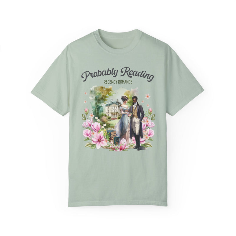 Whimsigoth Regency Romance Tee Shirt: Bookish Shirt with Cottagecore Flowers | Floral Book Lover Shirt for Historical Regency Romance Reader - Opal and June