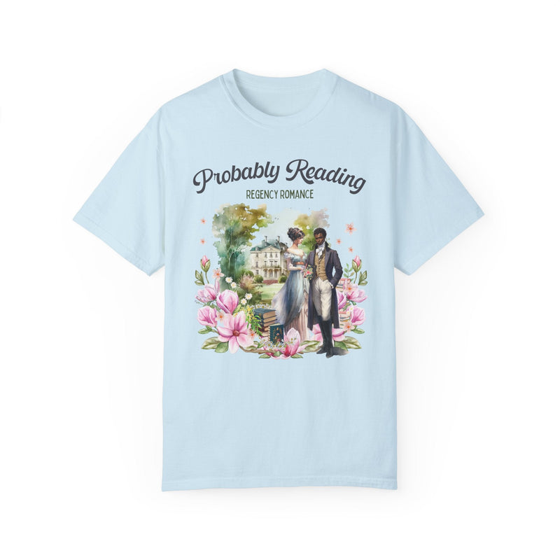 Whimsigoth Regency Romance Tee Shirt: Bookish Shirt with Cottagecore Flowers | Floral Book Lover Shirt for Historical Regency Romance Reader - Opal and June