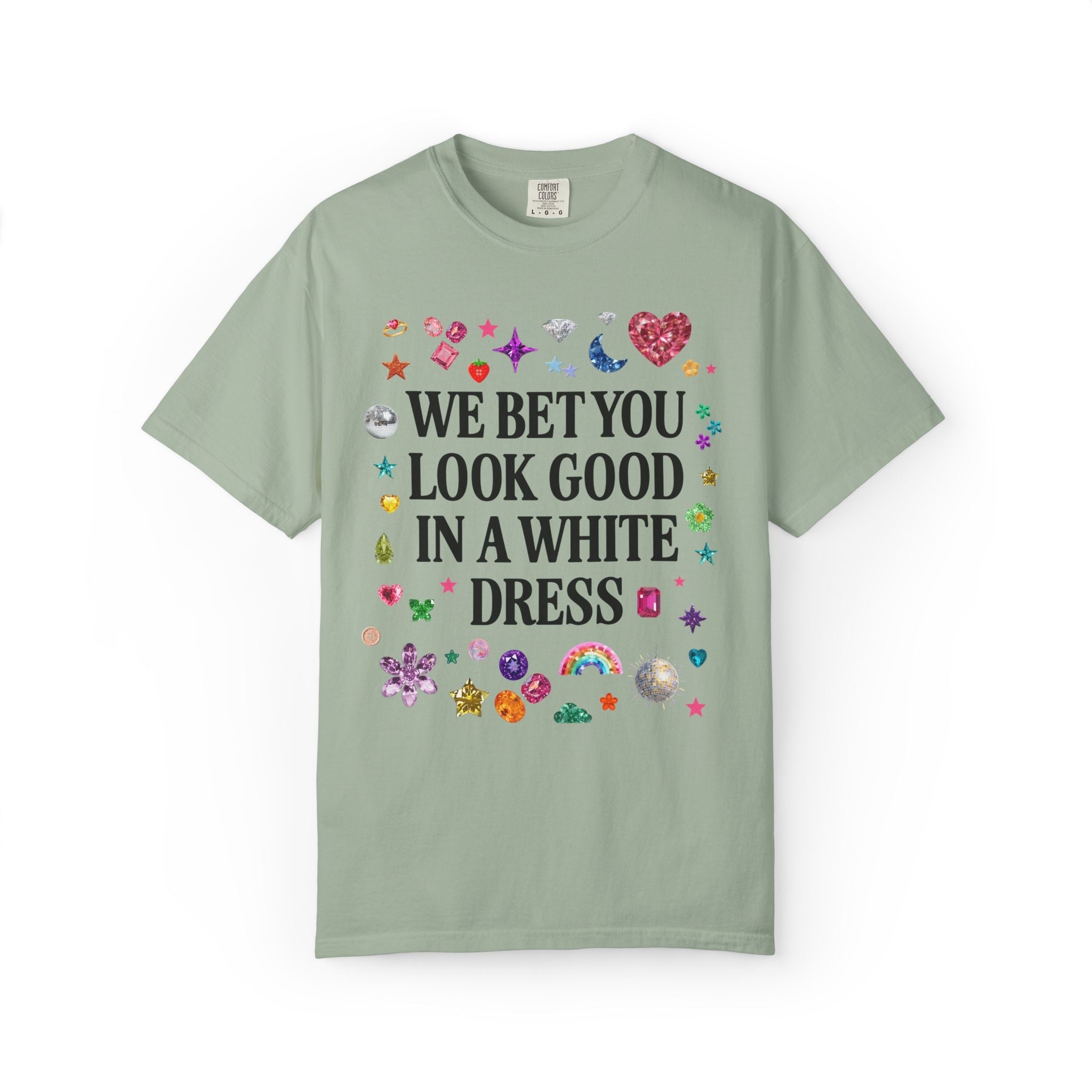 Whimsy Bachelorette Tee Shirt for Gem Themed Bachelorette Party: I Bet Y'all Look Good on the Dance Floor Matching Bridesmaid Weekend Tee - Opal and June