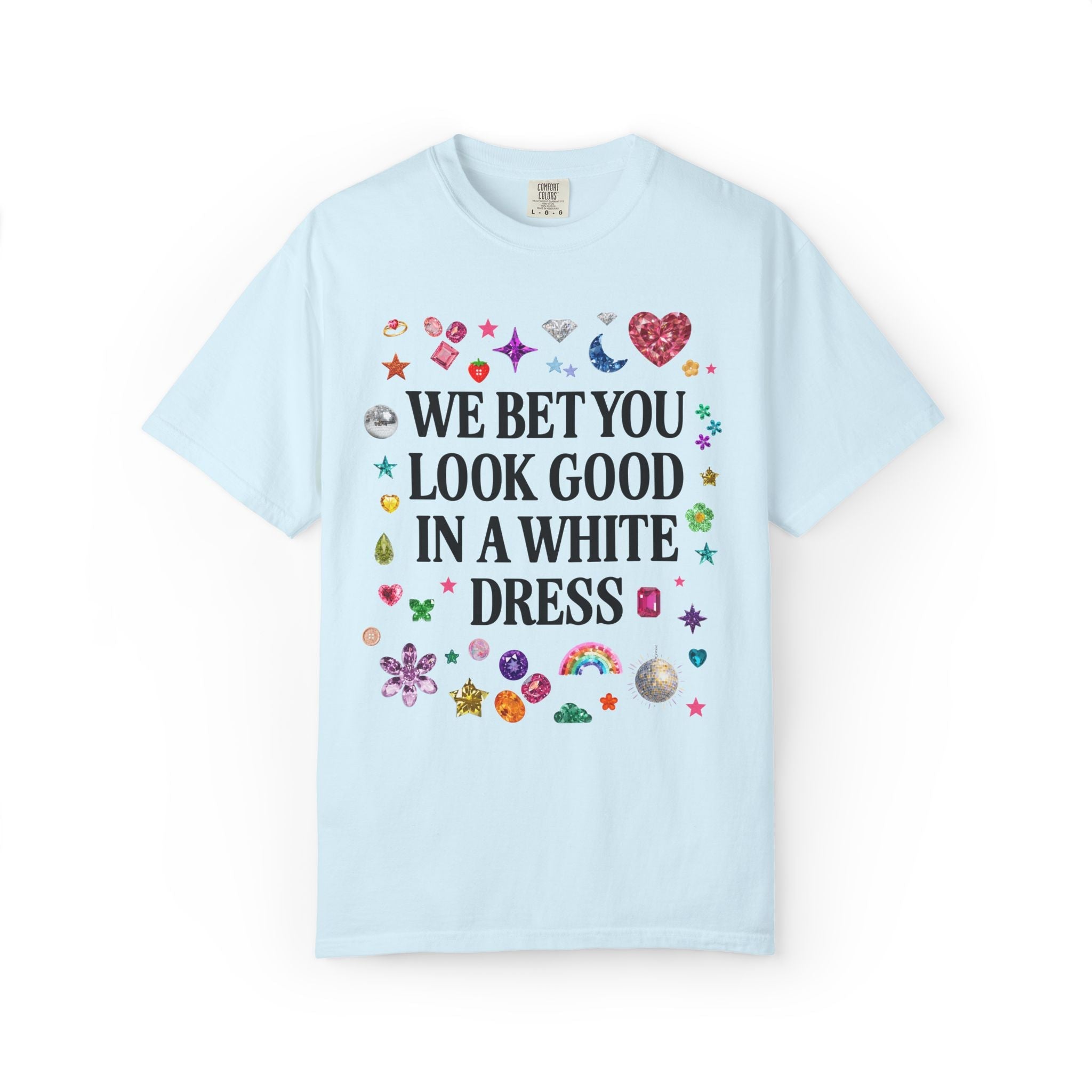 Whimsy Bachelorette Tee Shirt for Gem Themed Bachelorette Party: I Bet Y'all Look Good on the Dance Floor Matching Bridesmaid Weekend Tee - Opal and June