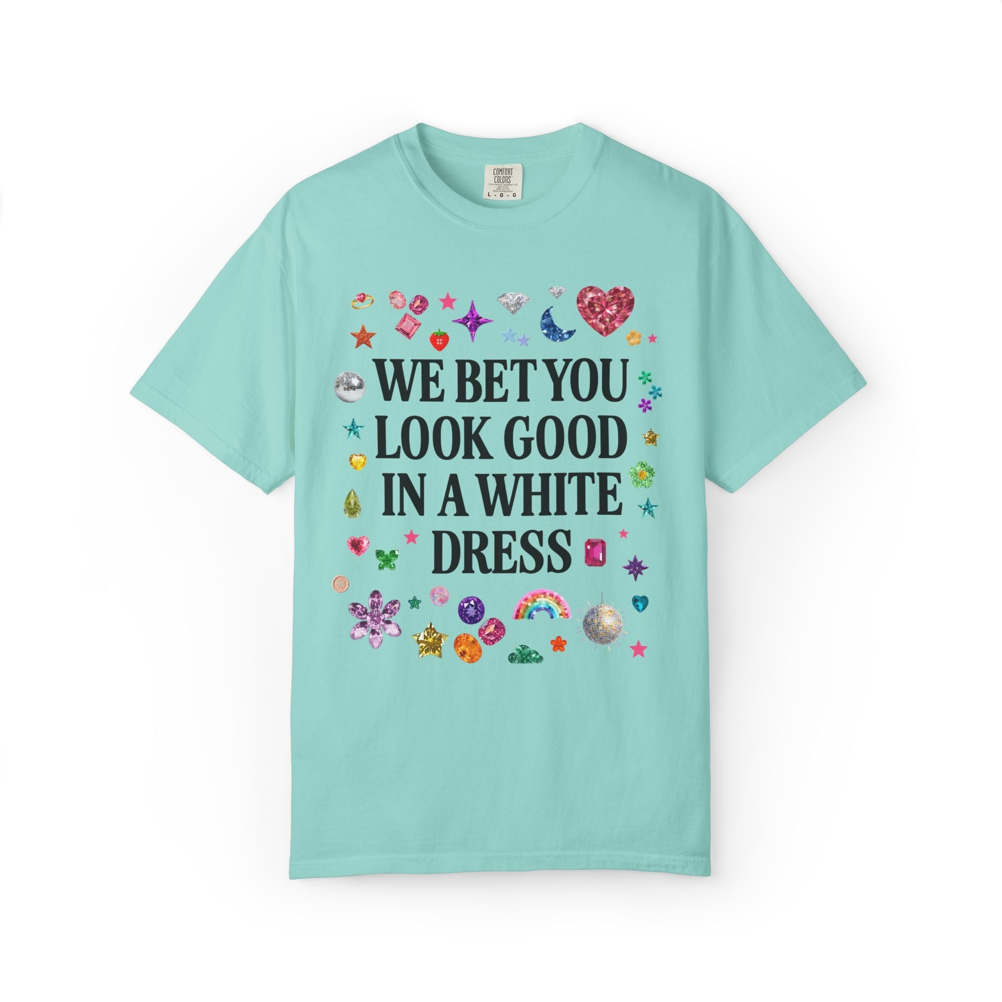 Whimsy Bachelorette Tee Shirt for Gem Themed Bachelorette Party: I Bet Y'all Look Good on the Dance Floor Matching Bridesmaid Weekend Tee - Opal and June