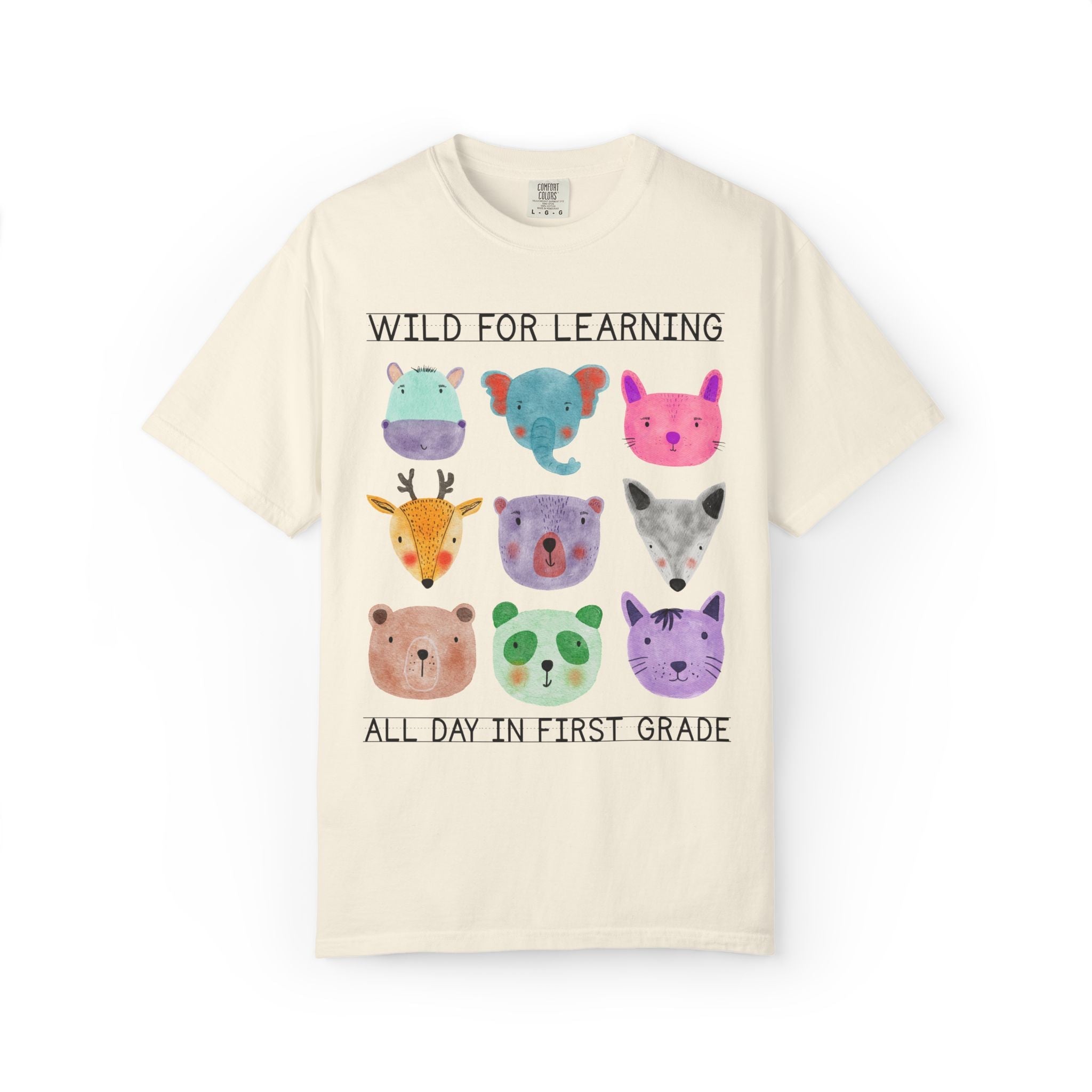 Wild for Learning First Grade T-Shirt - Opal and June