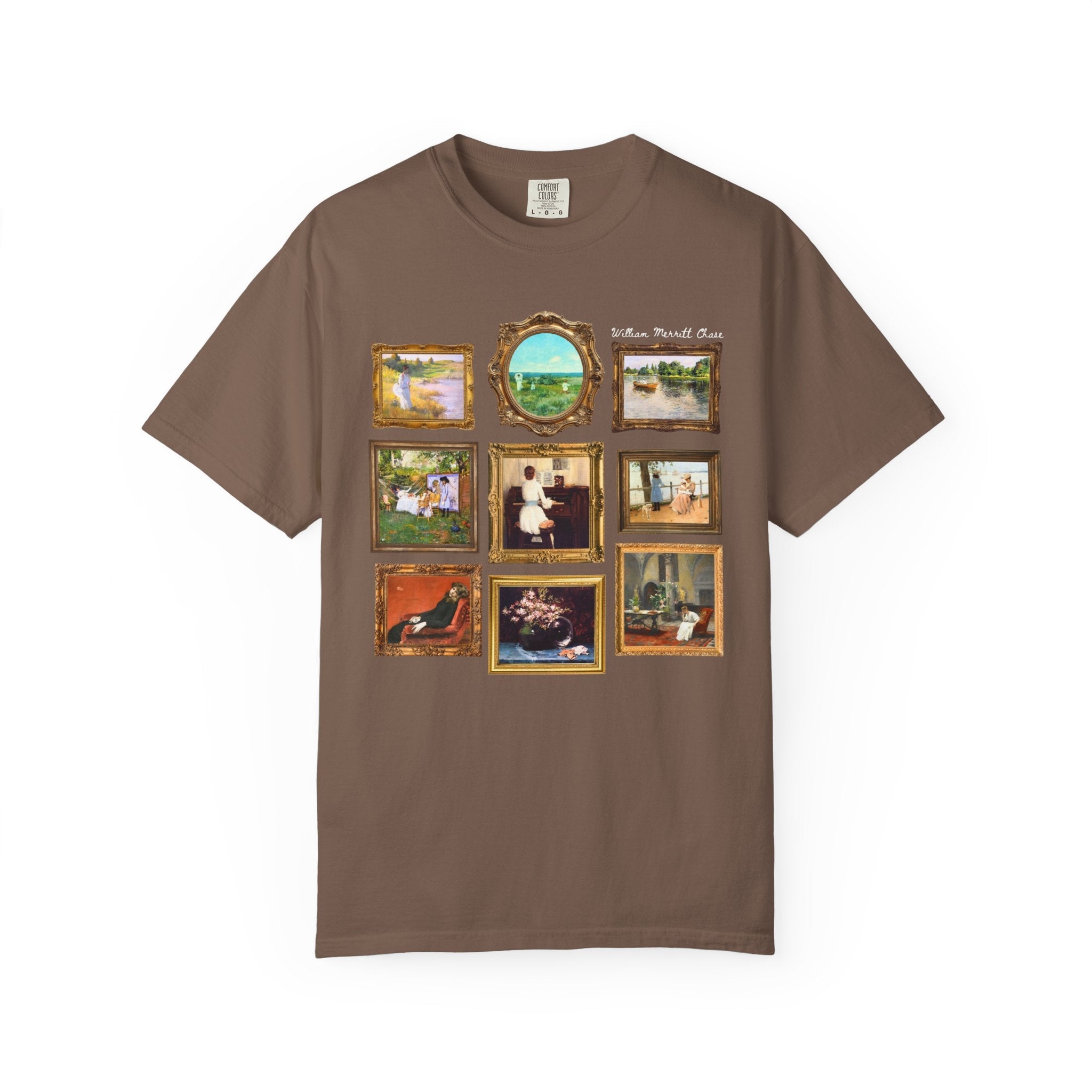 William Merrit Chase Art History Tee Shirt: Colorful Impressionism Landscape Artist, 19th Century American Art Historian Tee, Museum Lover - Opal and June