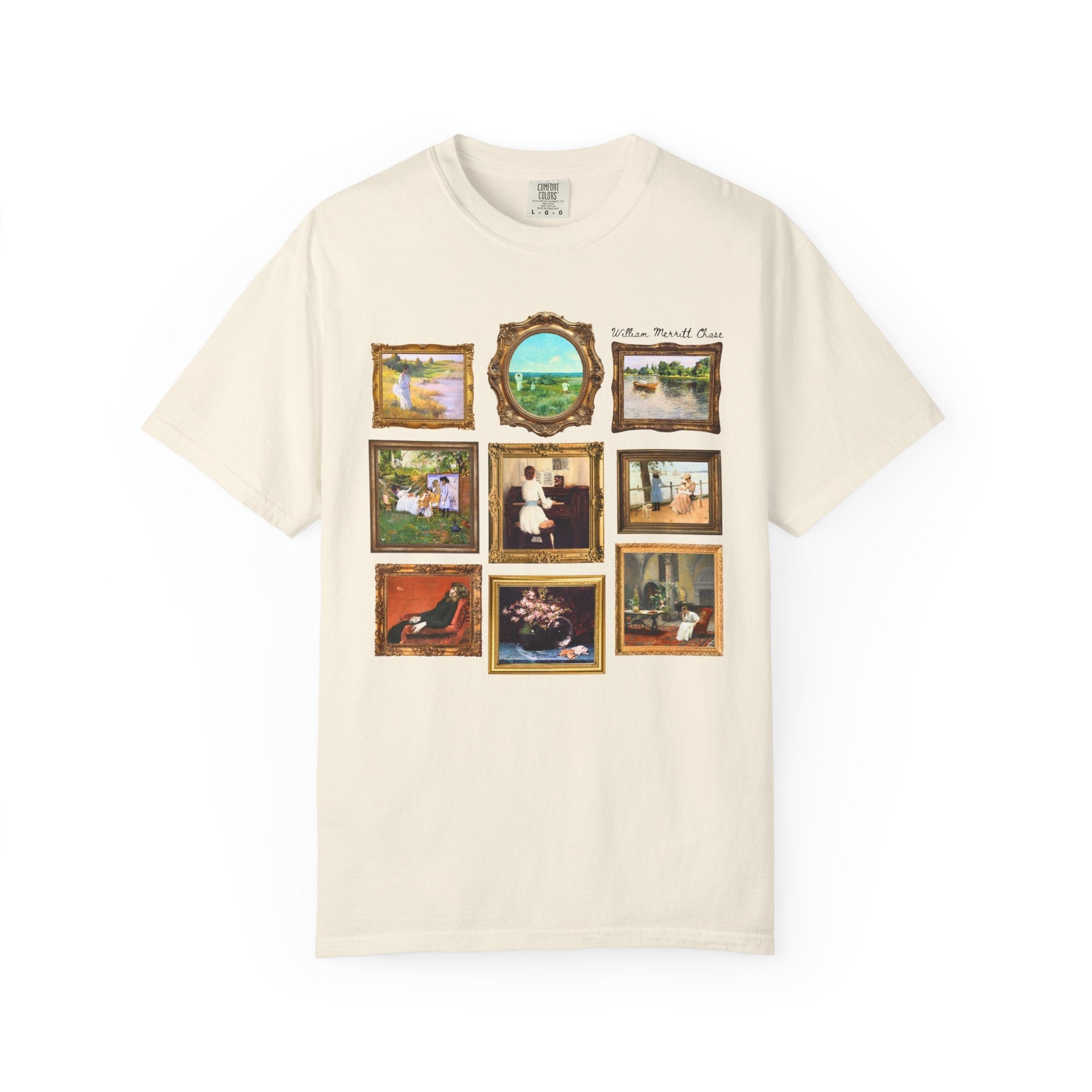 William Merrit Chase Art History Tee Shirt: Colorful Impressionism Landscape Artist, 19th Century American Art Historian Tee, Museum Lover - Opal and June