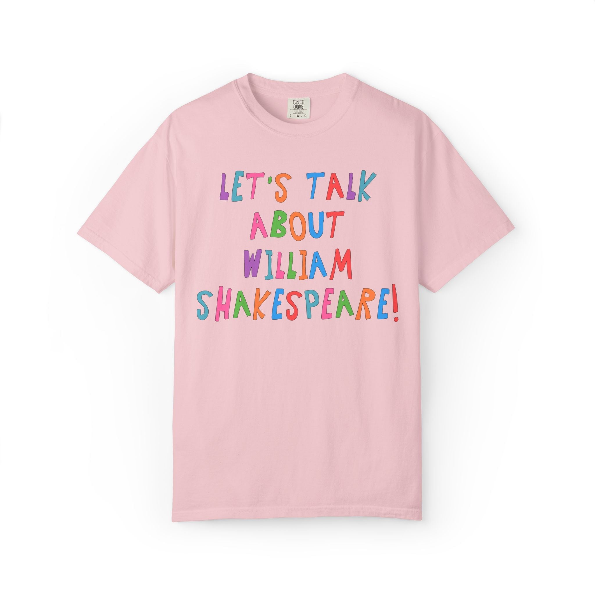 William Shakespeare Book Lover Tee Shirt for High School English Department, Classic Literature Professor, Colorful Maximalist Bookworm Tee - Opal and June