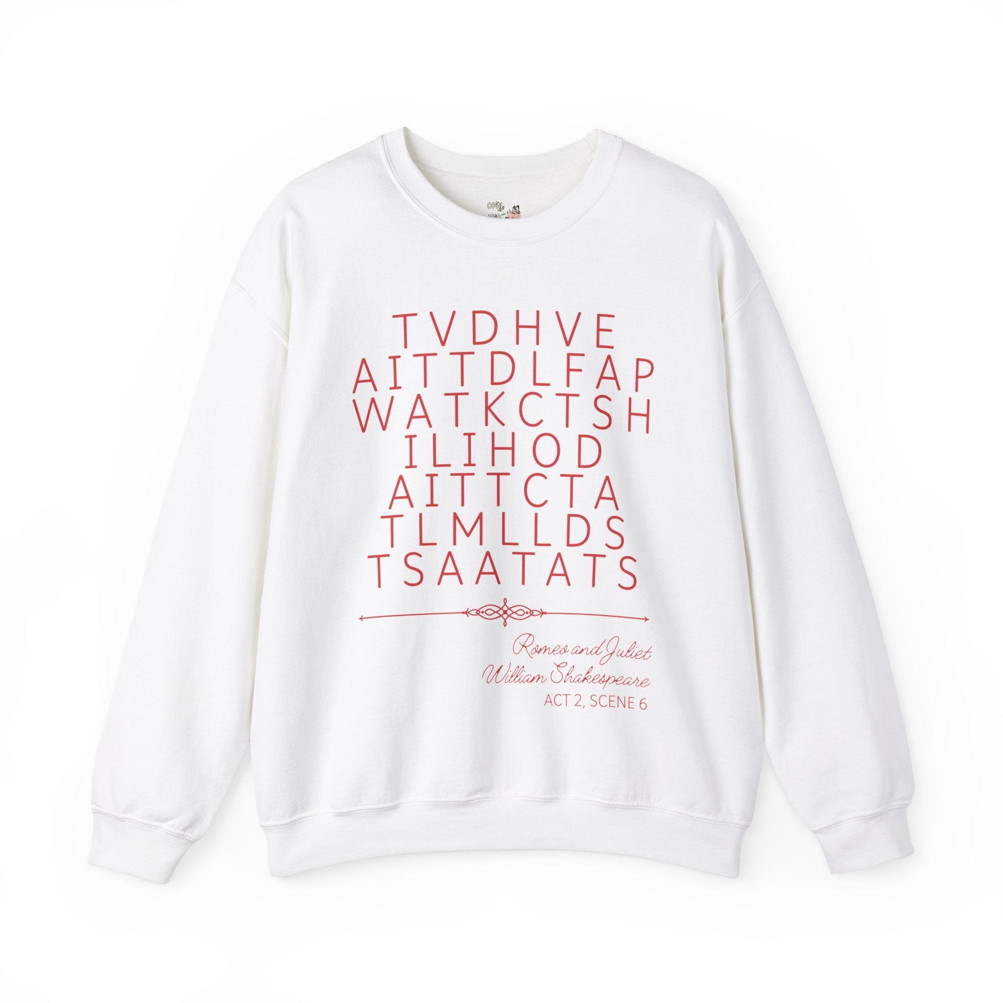 William Shakespeare Romeo and Juliet Sweatshirt - Opal and June