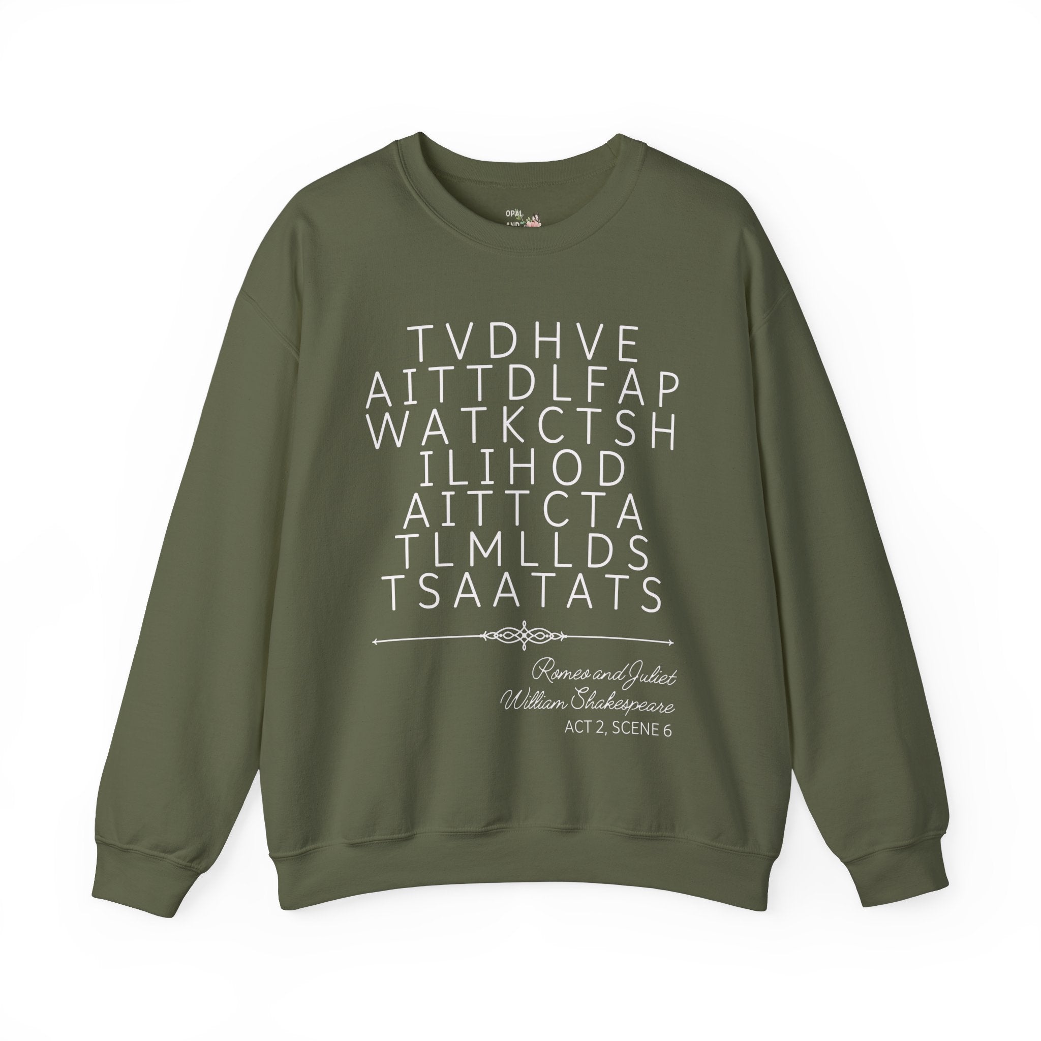 William Shakespeare Romeo and Juliet Sweatshirt - Opal and June