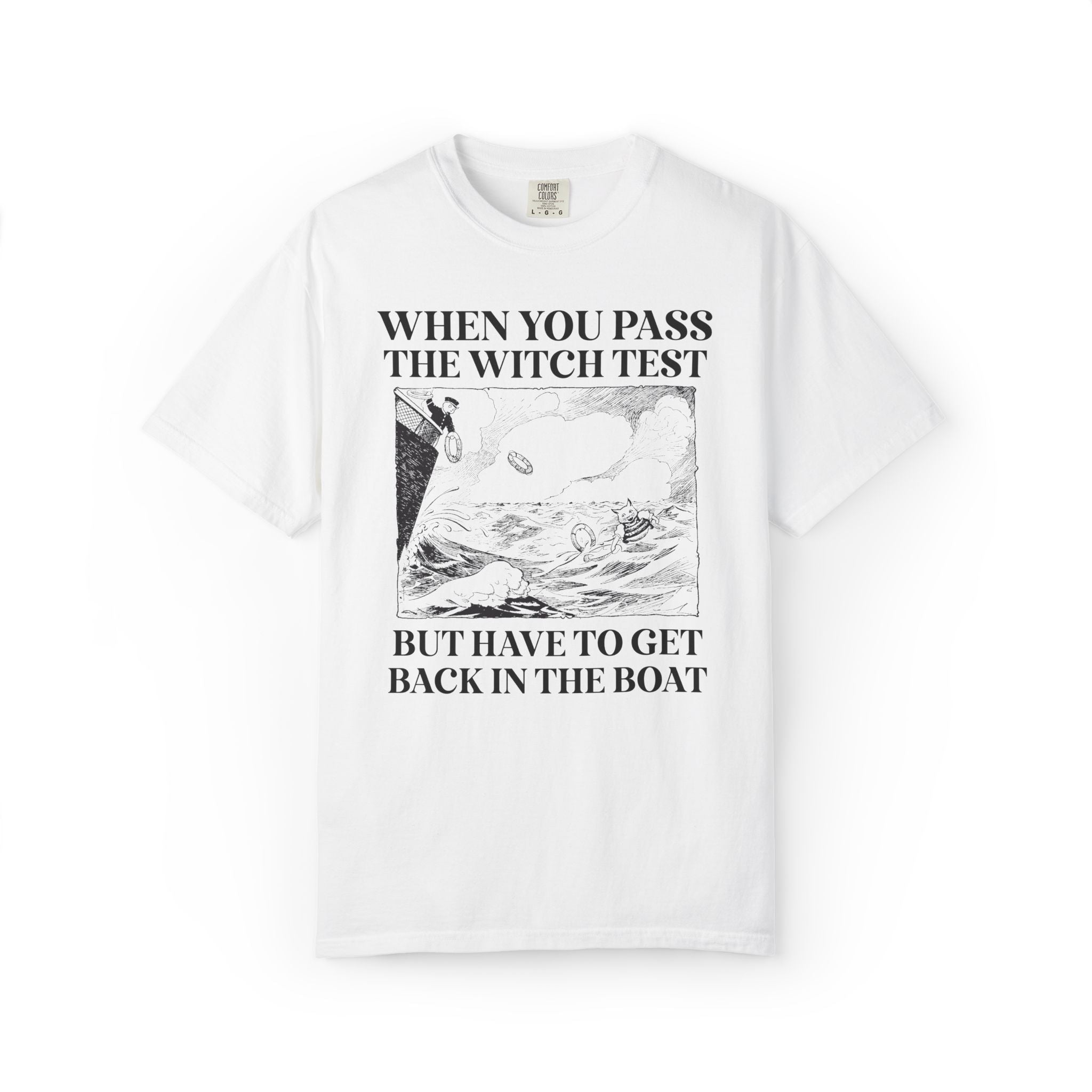 Witch History Tee Shirt for Cat Lover, Funny Dark and Spooky History T-Shirt for Halloween, Women's History Month, Witch Trials History Tee - Opal and June