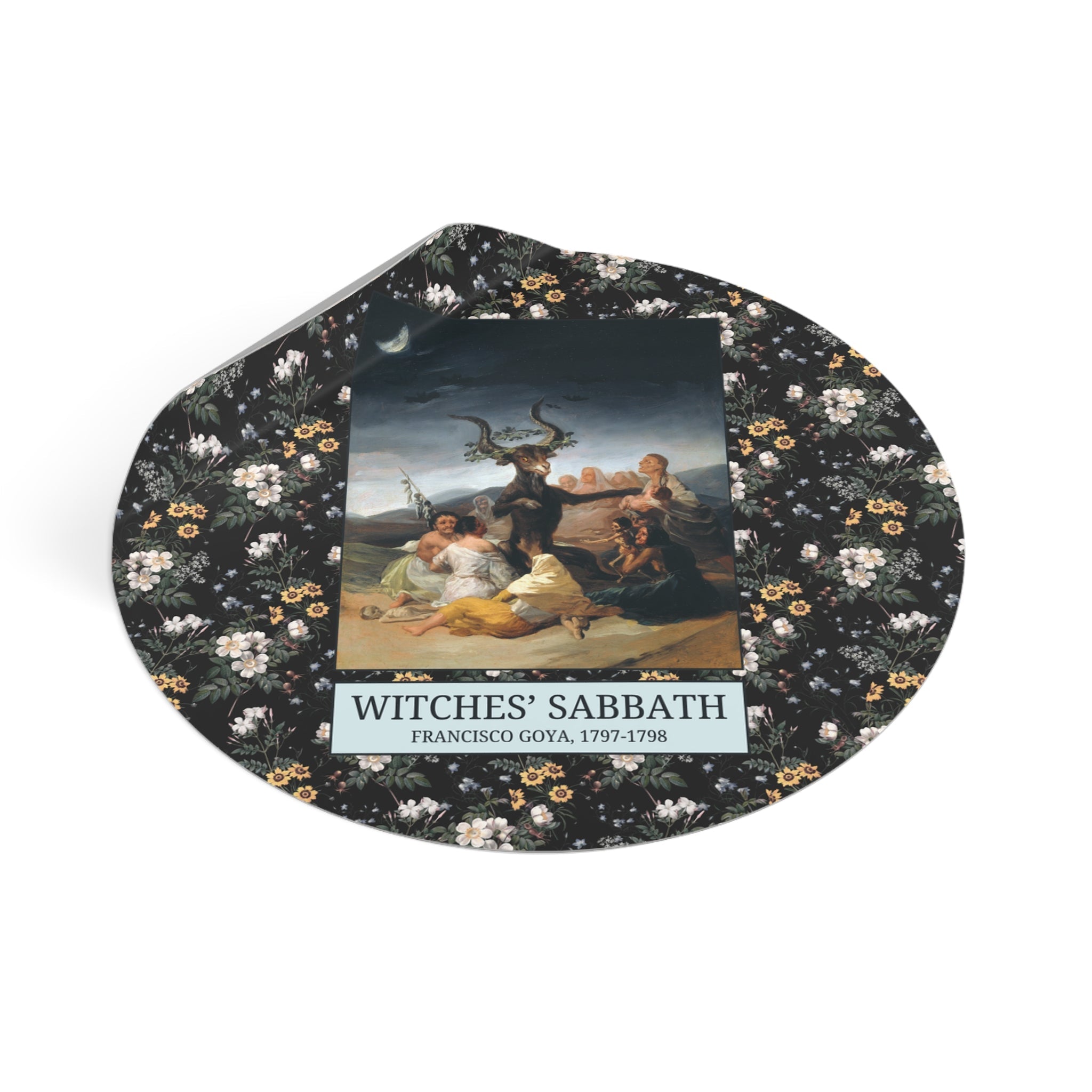 Witches' Sabbath by Francisco de Goya Sticker: Witchy Art History Gift, Romanticism Art Movement, 18th Century Artwork, Humanites Major Gift - Opal and June