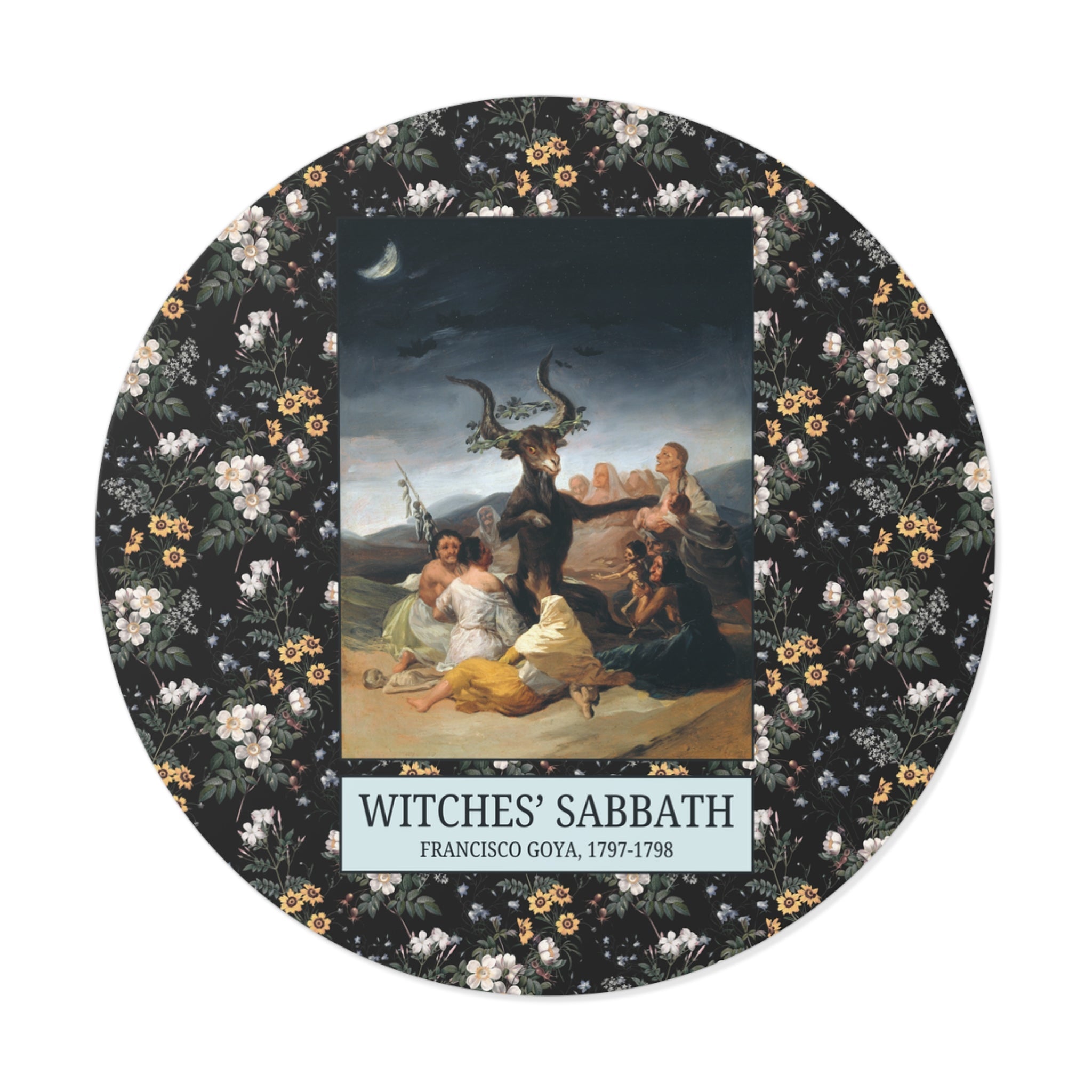 Witches' Sabbath by Francisco de Goya Sticker: Witchy Art History Gift, Romanticism Art Movement, 18th Century Artwork, Humanites Major Gift - Opal and June