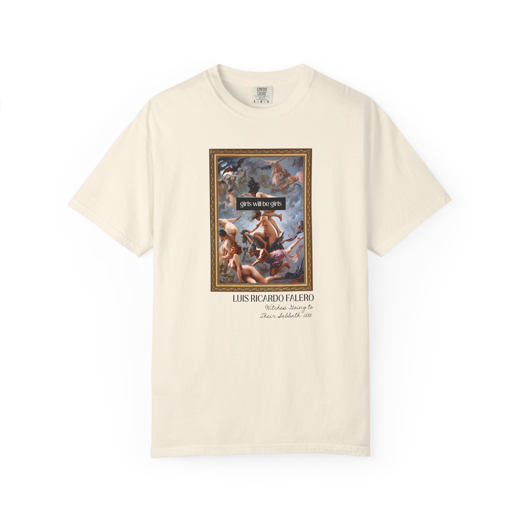 Witchy Art History Tee Shirt, Witches on the Sabbath by Luis Ricardo Falero, Famous Paintings, 19th Century Artwork, European Art History - Opal and June