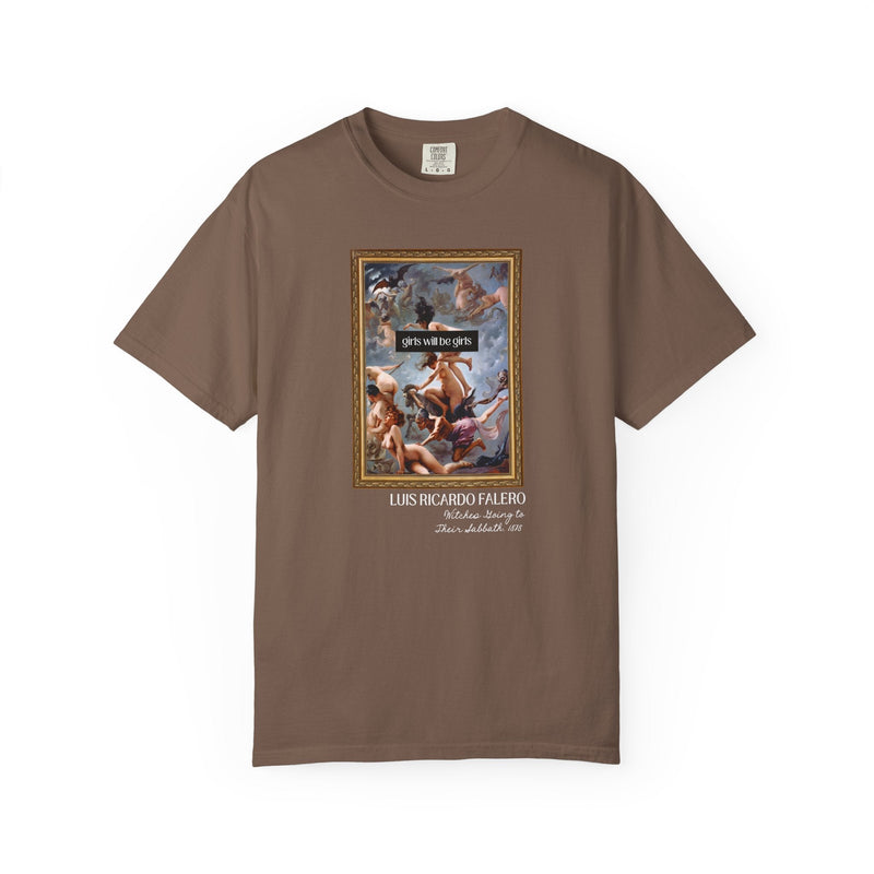 Witchy Art History Tee Shirt, Witches on the Sabbath by Luis Ricardo Falero, Famous Paintings, 19th Century Artwork, European Art History - Opal and June