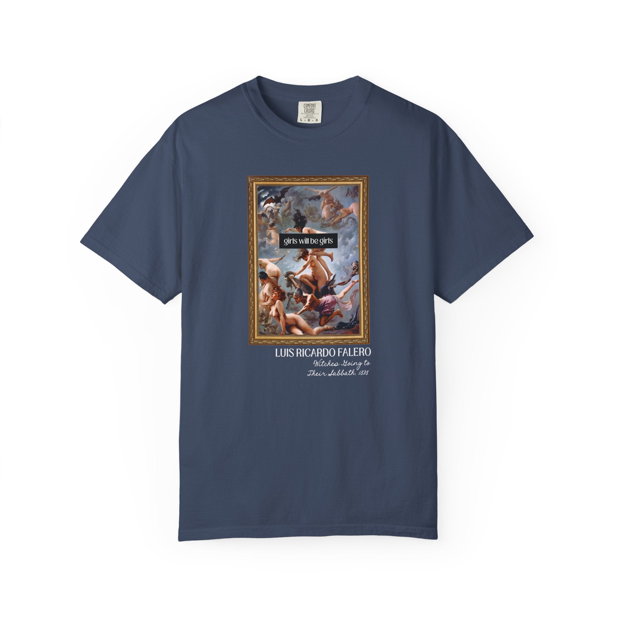 Witchy Art History Tee Shirt, Witches on the Sabbath by Luis Ricardo Falero, Famous Paintings, 19th Century Artwork, European Art History - Opal and June