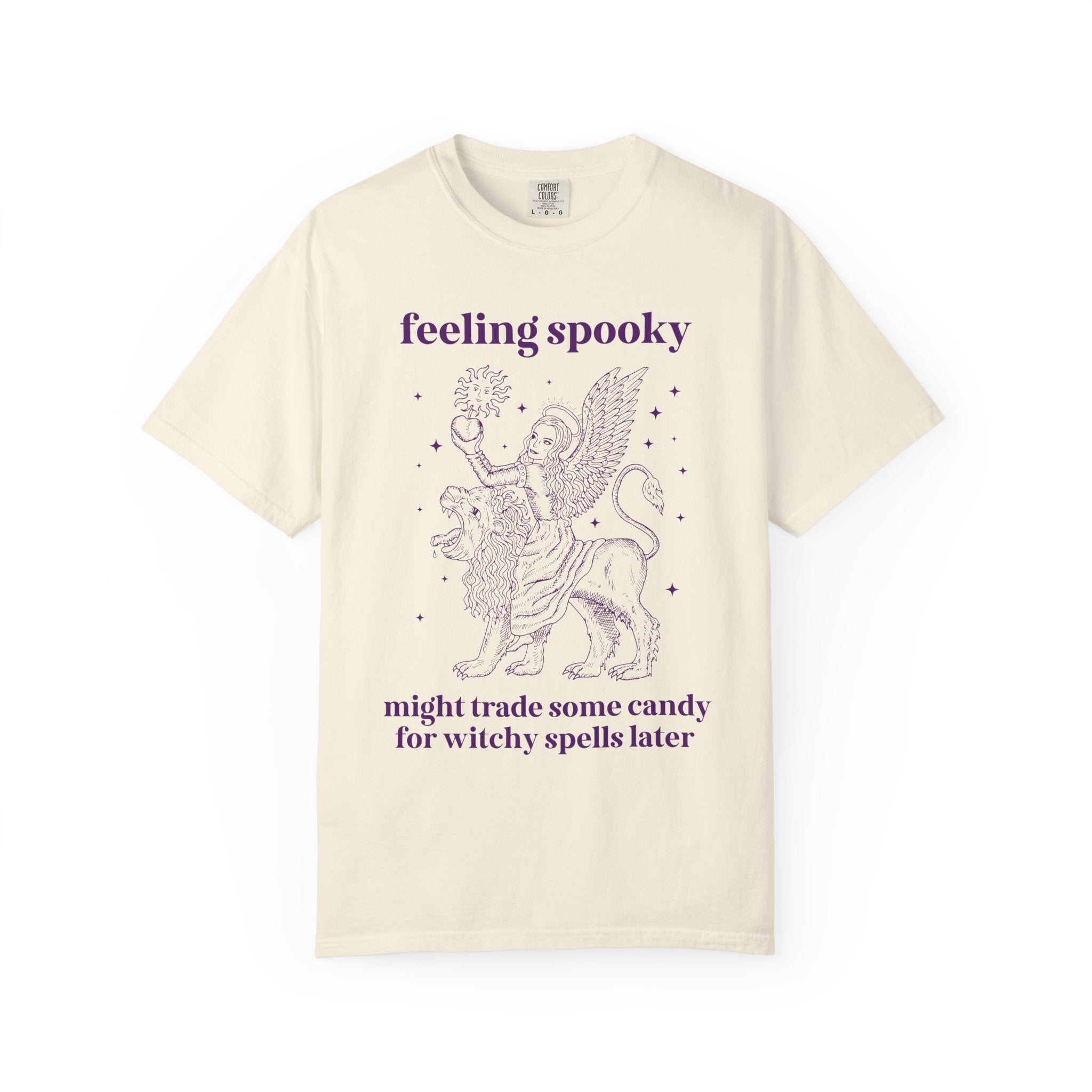 Witchy Halloween Tee Shirt for Mom, Funny Saying Spooky Season T-Shirt, Animal Lover Halloween Tee with Vintage Aesthetic, 90s Throwback - Opal and June
