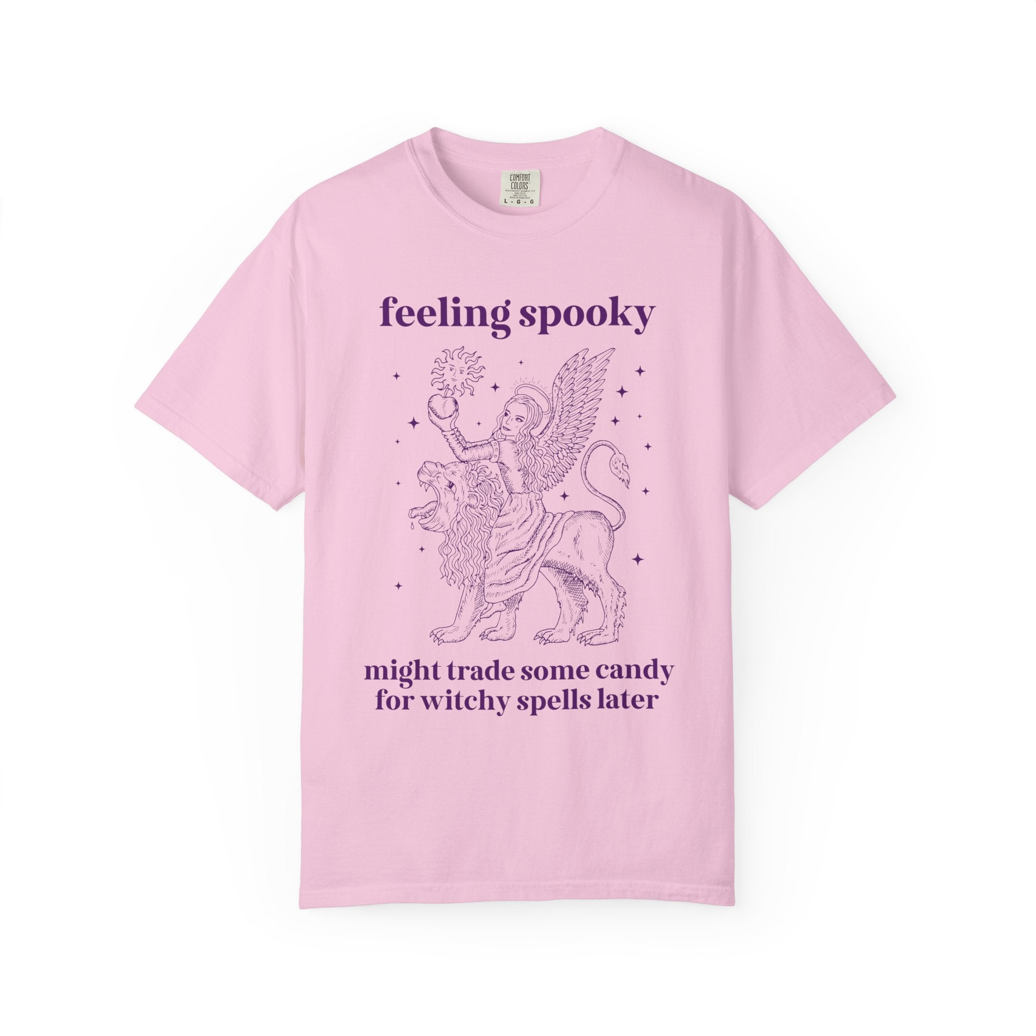Witchy Halloween Tee Shirt for Mom, Funny Saying Spooky Season T-Shirt, Animal Lover Halloween Tee with Vintage Aesthetic, 90s Throwback - Opal and June