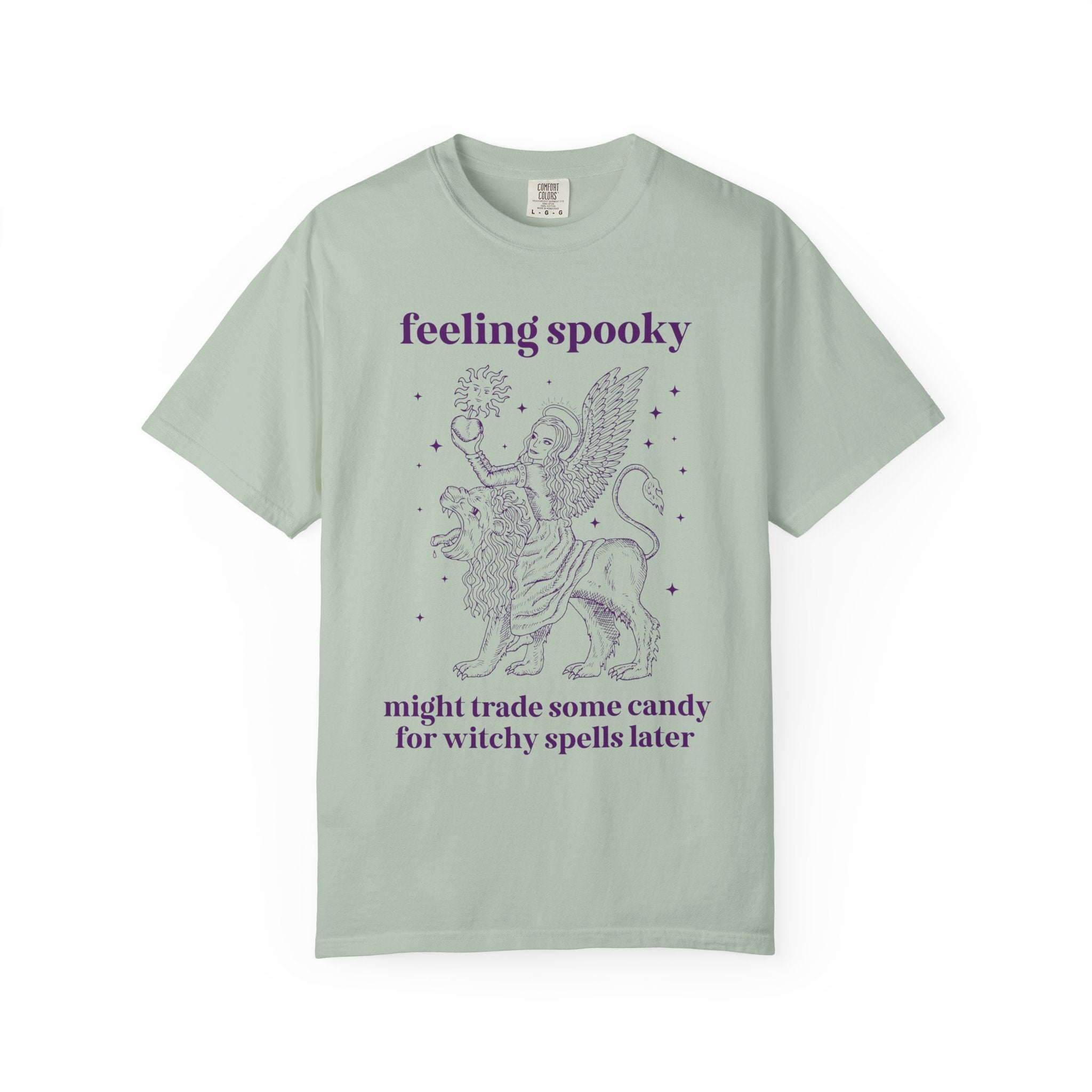 Witchy Halloween Tee Shirt for Mom, Funny Saying Spooky Season T-Shirt, Animal Lover Halloween Tee with Vintage Aesthetic, 90s Throwback - Opal and June