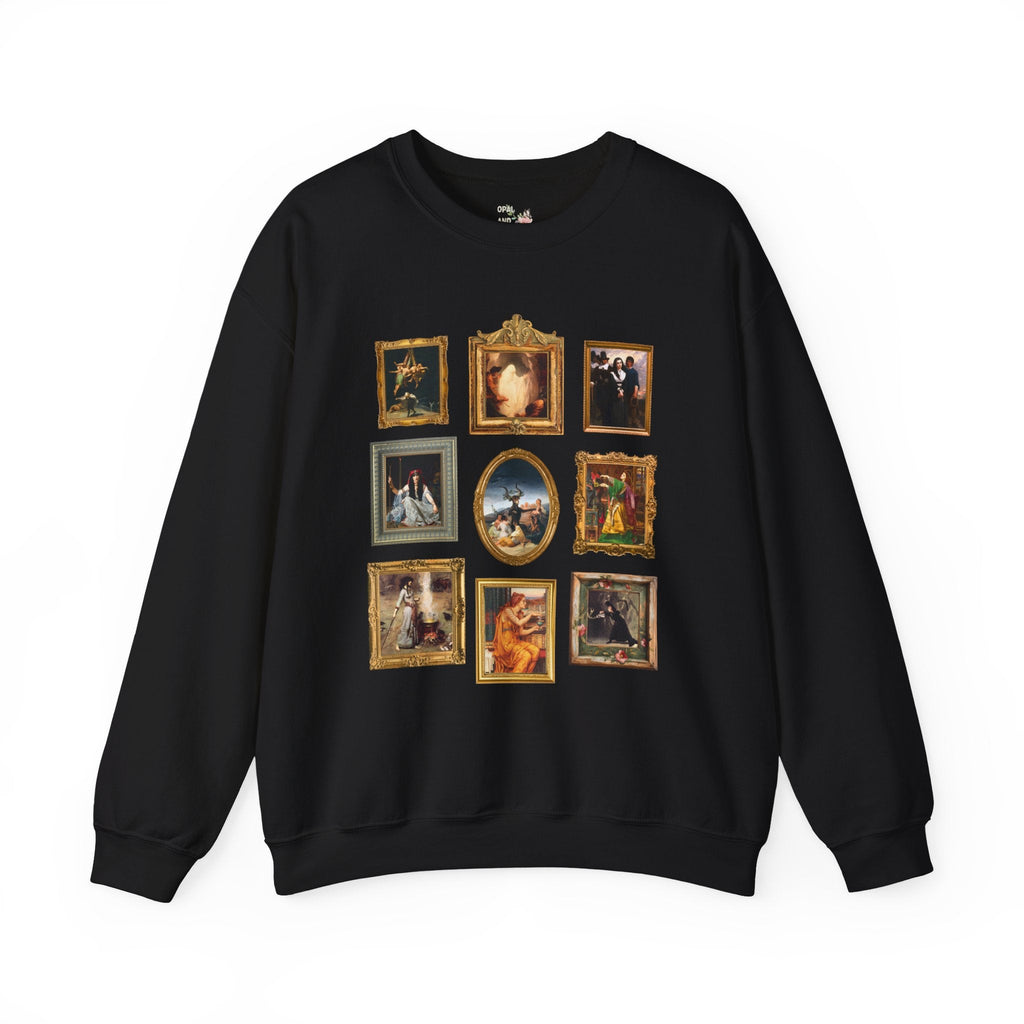 Witchy History Sweatshirt for Art Historian, Social Studies Teacher, Humanities Major Who Loves Spooky History, Famous Paintings of Witches, - Opal and June