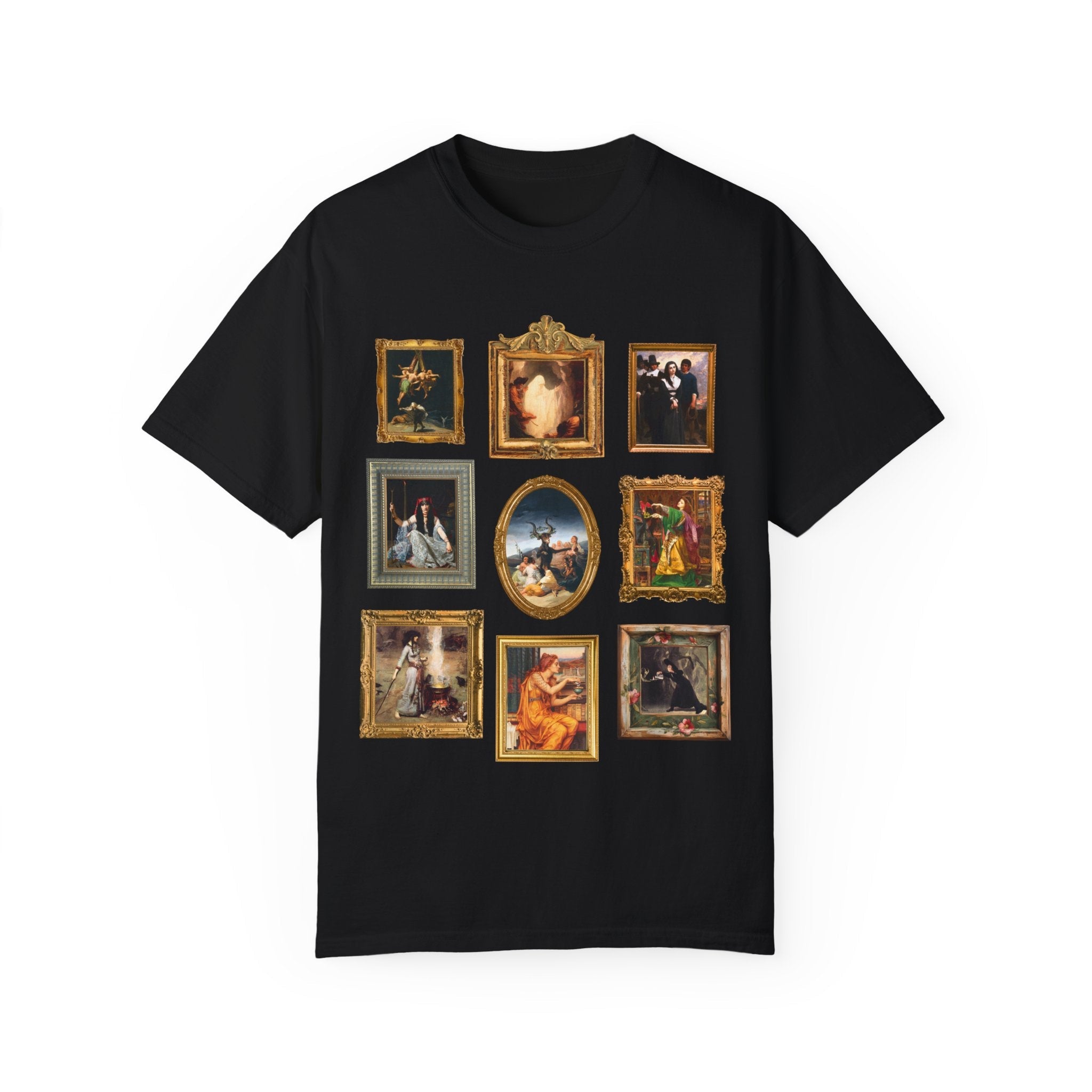 Witchy History Tee Shirt for Art Historian, Social Studies Teacher, Humanities Major Who Loves Spooky History, Famous Paintings of Witches, - Opal and June