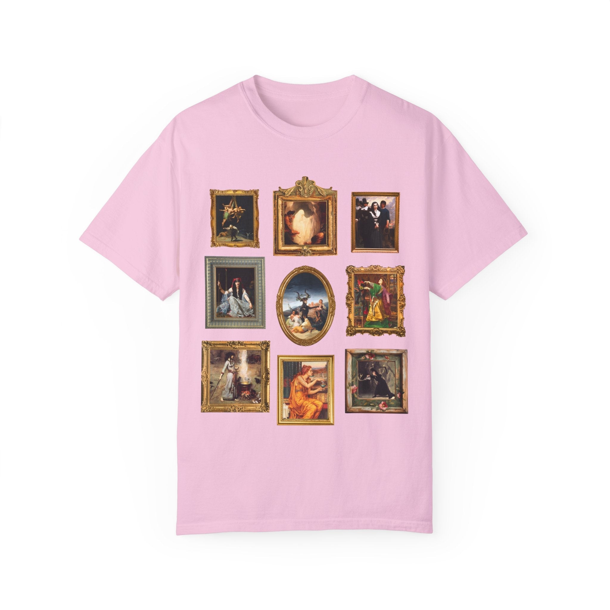 Witchy History Tee Shirt for Art Historian, Social Studies Teacher, Humanities Major Who Loves Spooky History, Famous Paintings of Witches, - Opal and June