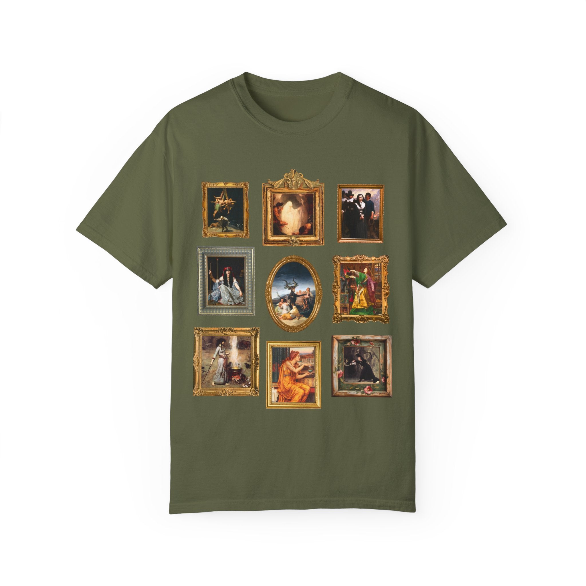Witchy History Tee Shirt for Art Historian, Social Studies Teacher, Humanities Major Who Loves Spooky History, Famous Paintings of Witches, - Opal and June