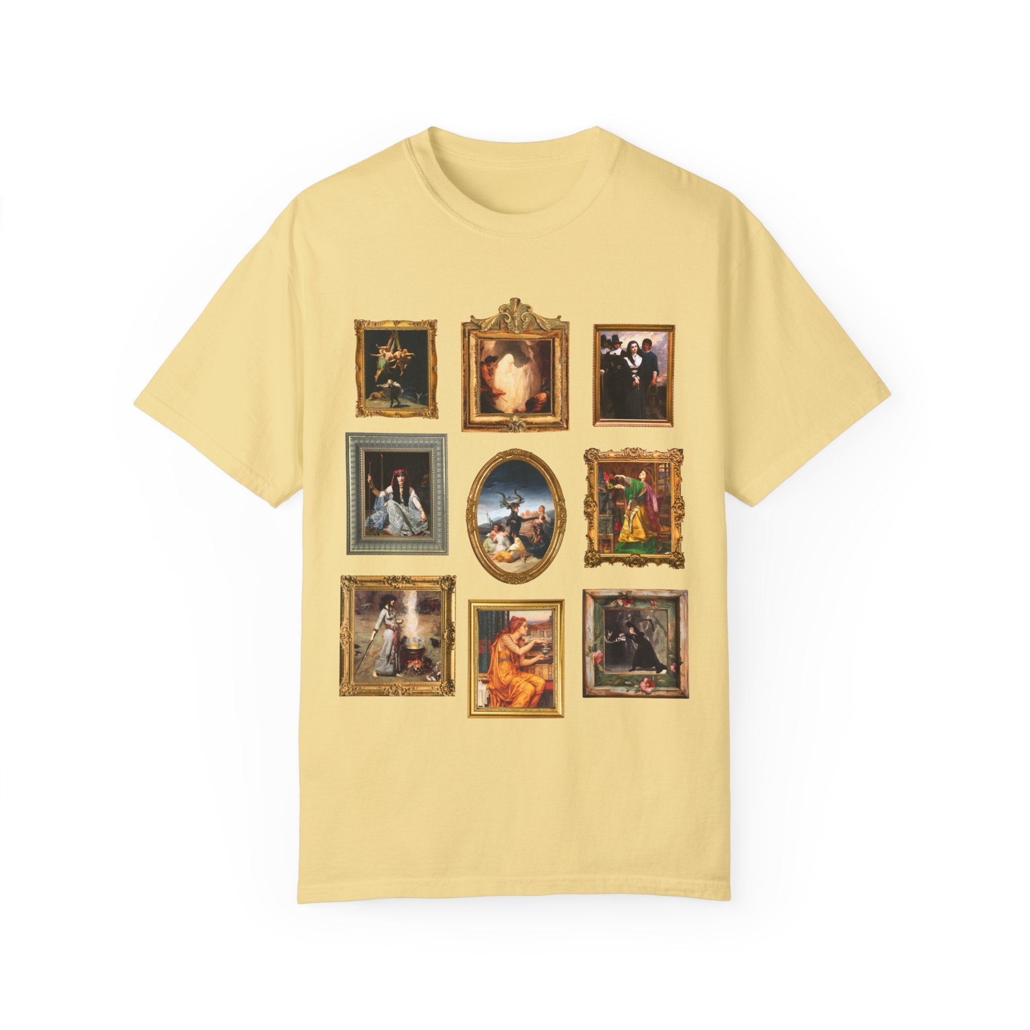 Witchy History Tee Shirt for Art Historian, Social Studies Teacher, Humanities Major Who Loves Spooky History, Famous Paintings of Witches, - Opal and June