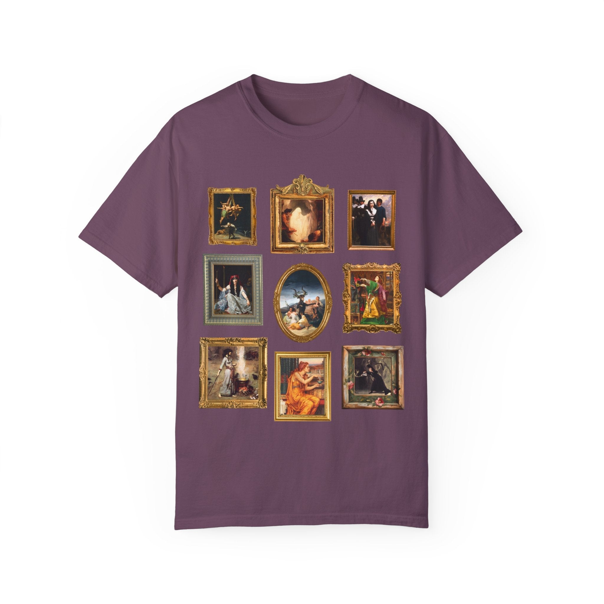 Witchy History Tee Shirt for Art Historian, Social Studies Teacher, Humanities Major Who Loves Spooky History, Famous Paintings of Witches, - Opal and June