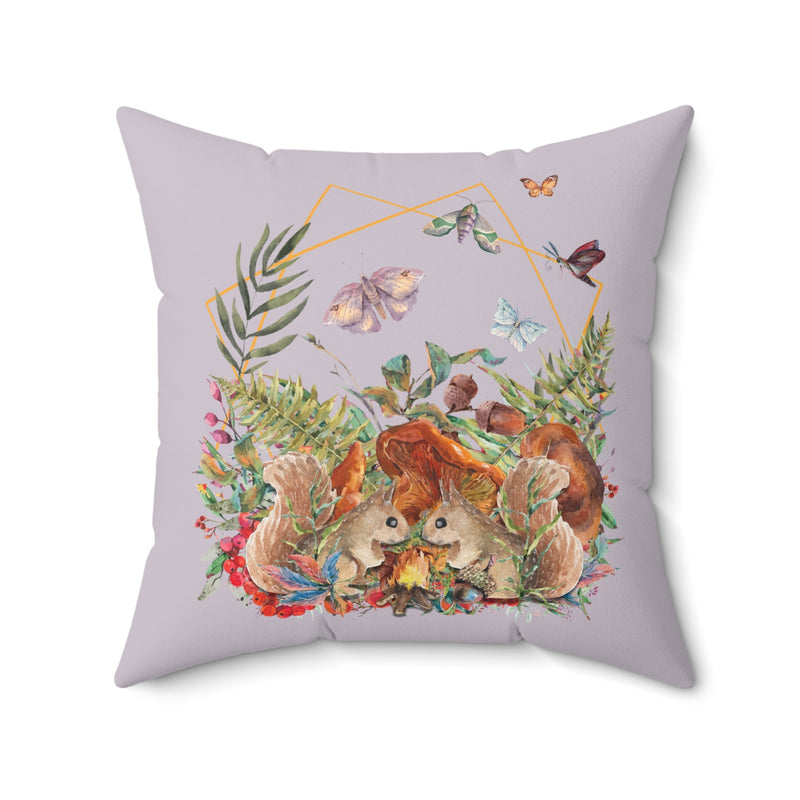 Witchy Mushroom Pillow for Fall: Cute Whimsical Cottagecore Pillow for Autumn | Vintage Aesthetic Pillow with Moths, Retro Grandma Style - Opal and June