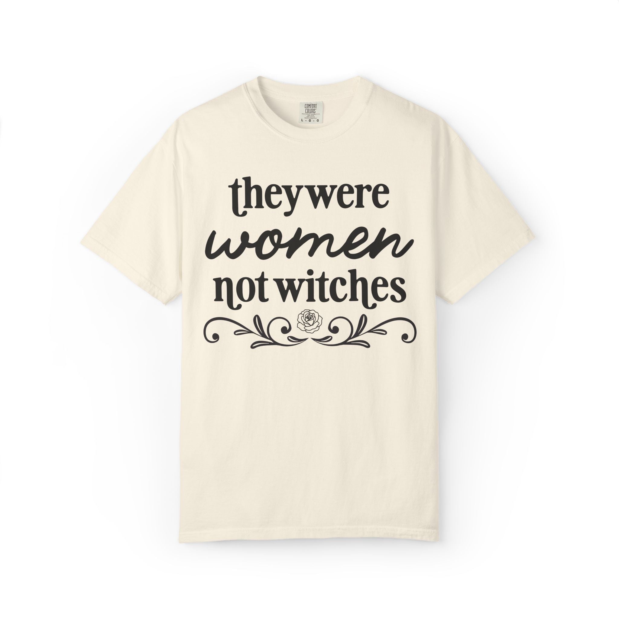 Women Not Witches History Buff Tee Shirt for Historian, Early American History, European Witch Trial History, Spooky Morbid History Tee - Opal and June