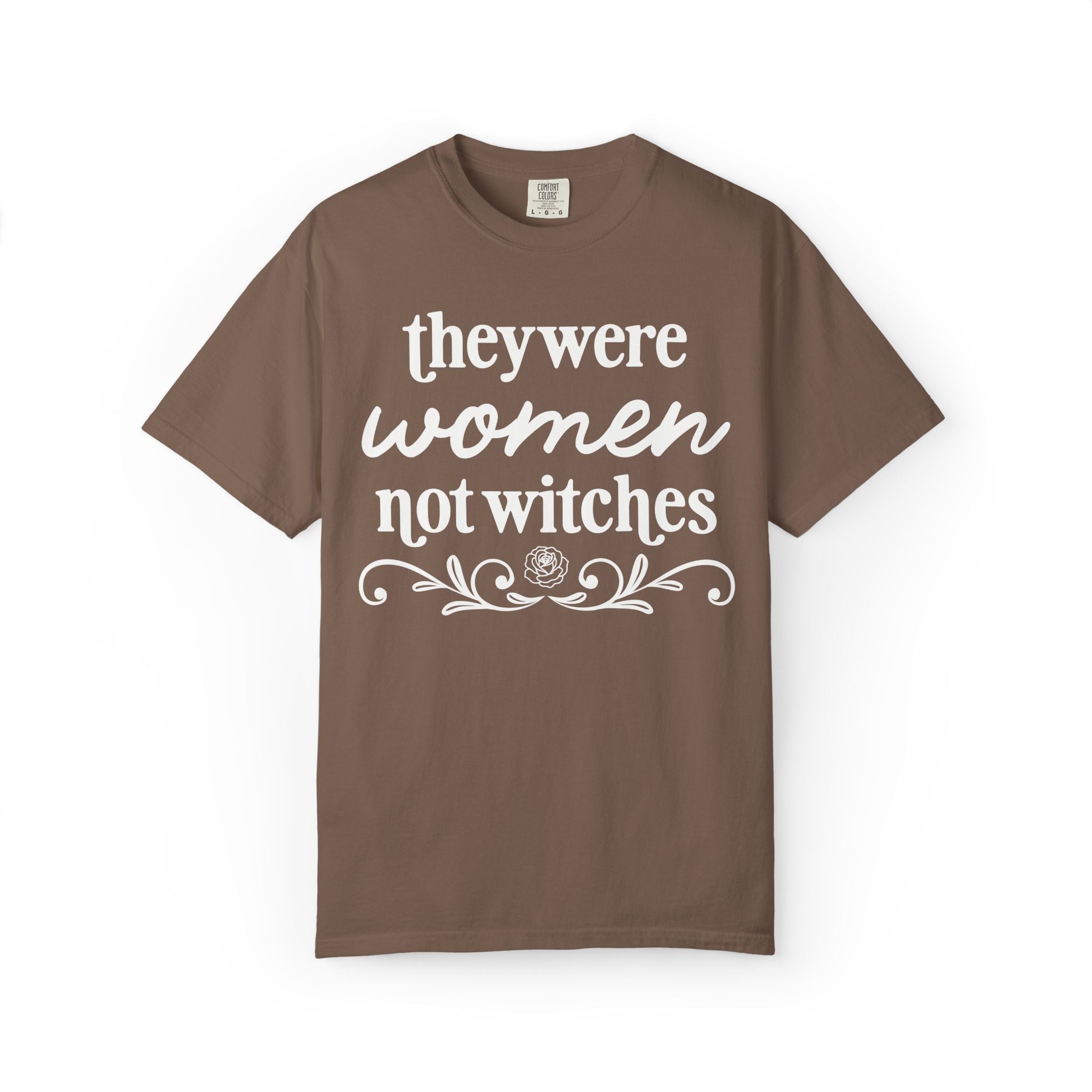 Women Not Witches History Buff Tee Shirt for Historian, Early American History, European Witch Trial History, Spooky Morbid History Tee - Opal and June