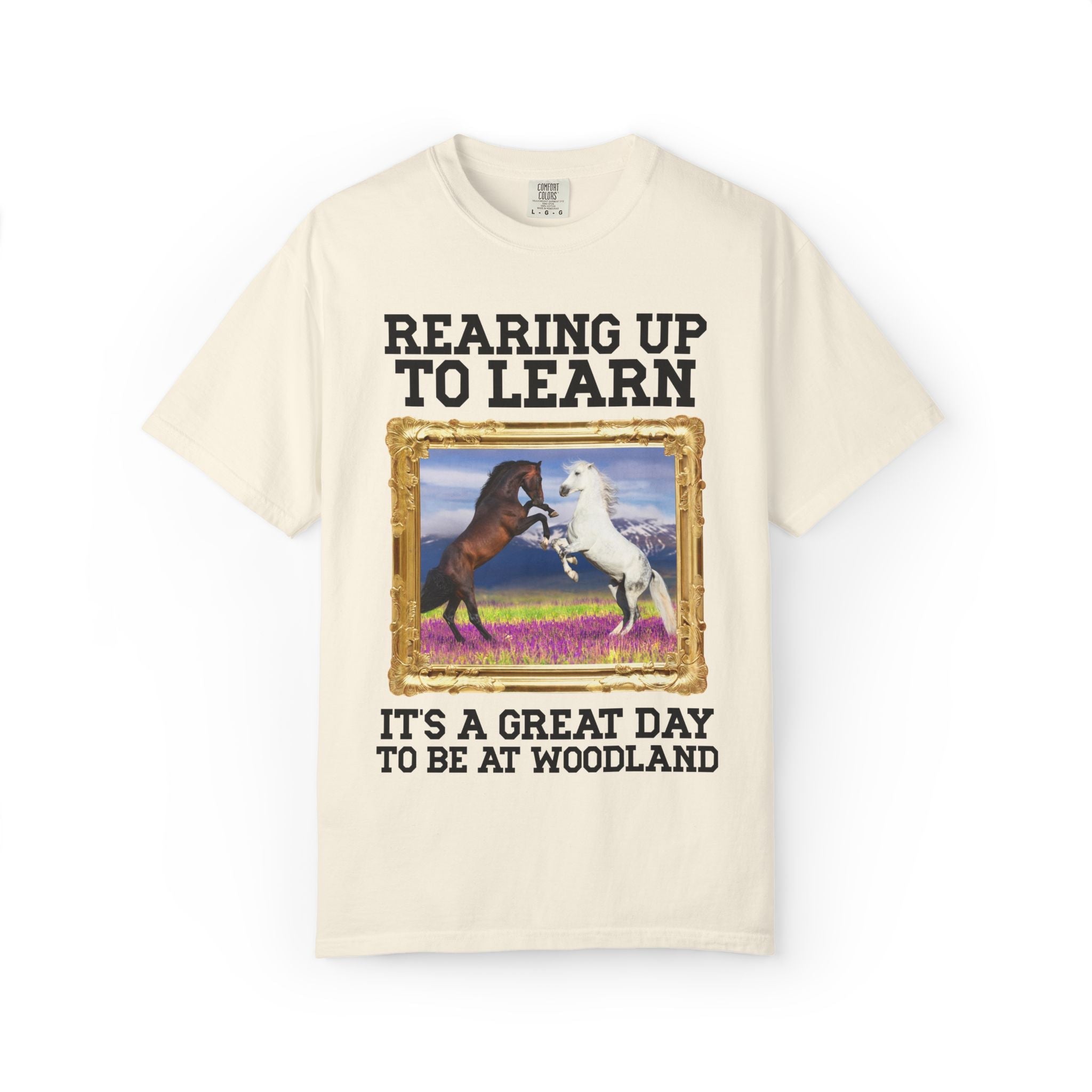 Woodland Junior High: Rearing Up to Learn Tee Shirt | FPS + Opal and June Tee Shirt, Fayetteville Public Schools - Opal and June
